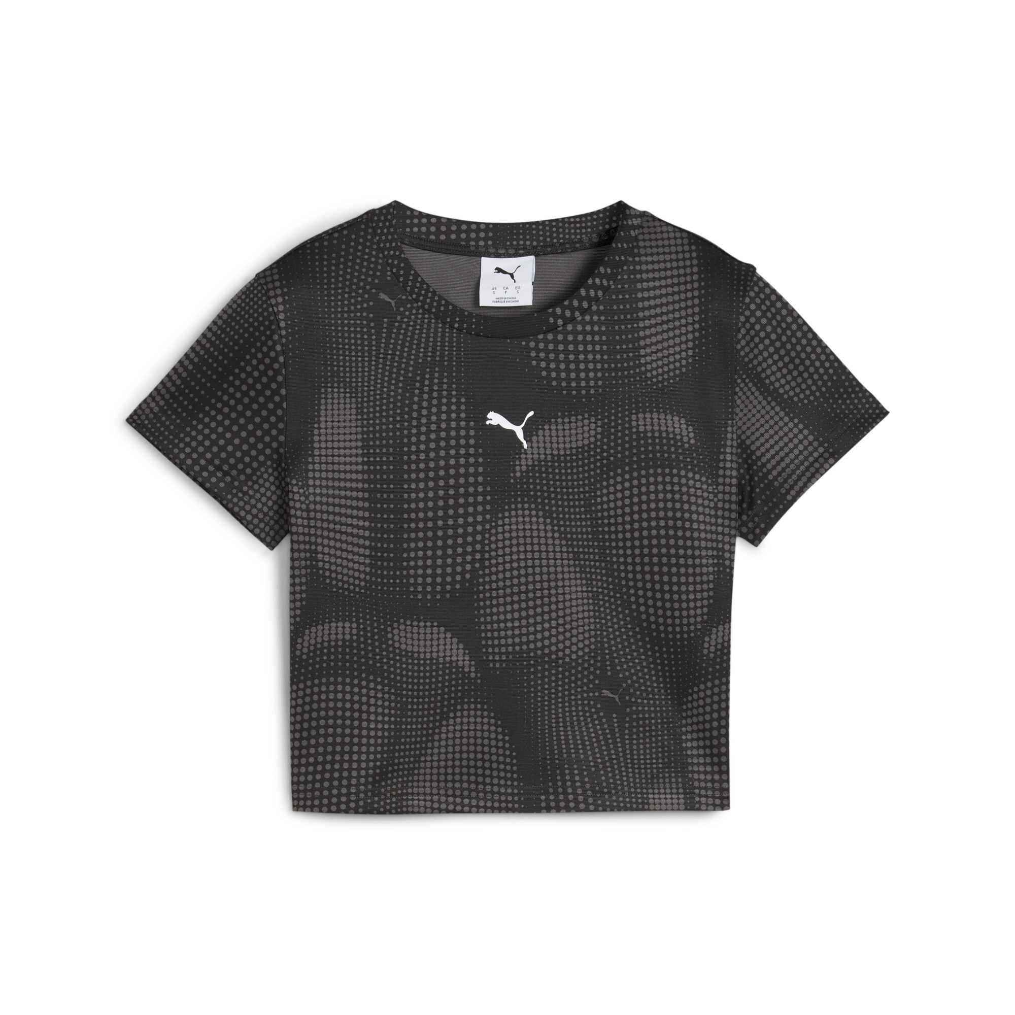 PUMA DARE TO baby-T-shirt met all-over-print voor Dames, Zwart, Maat L thumbnail 3