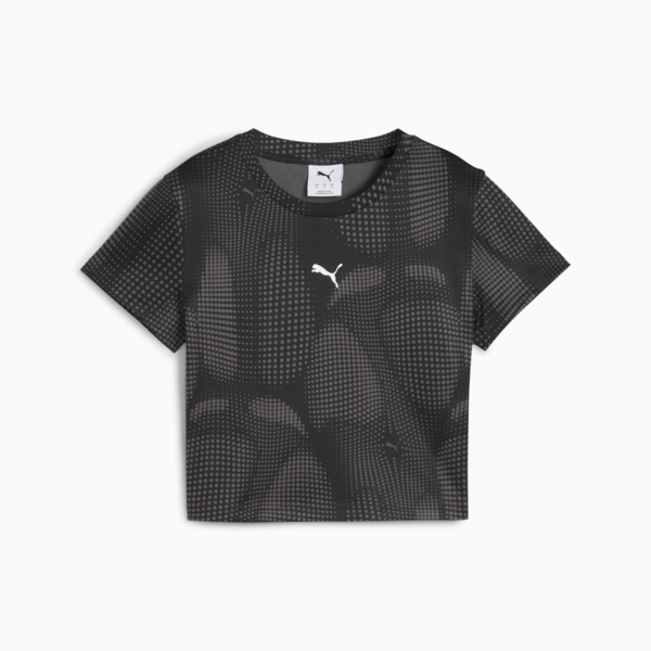 DARE TO All Over Print Baby Tee Women, PUMA Black, large-ZAF