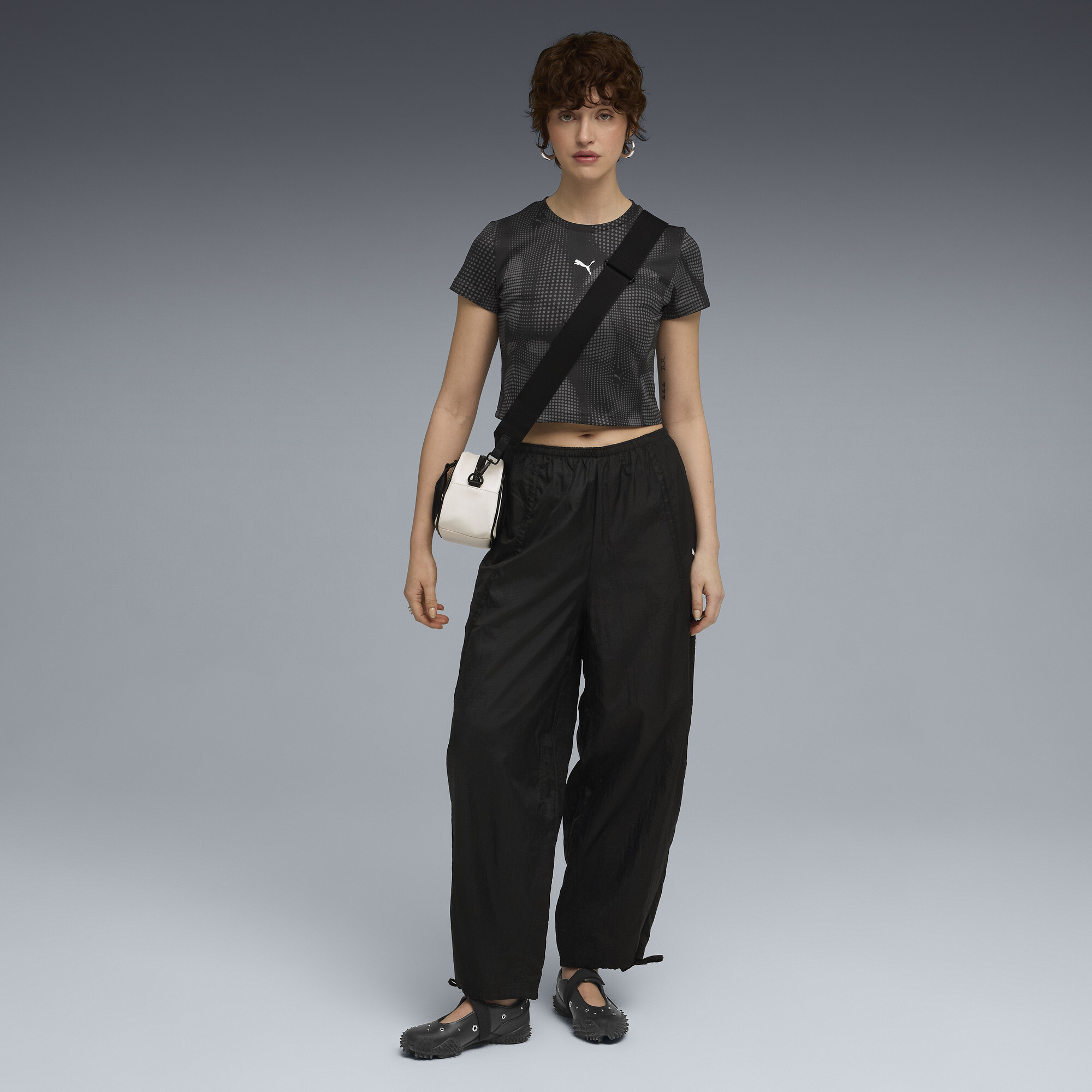 PUMA DARE TO baby-T-shirt met all-over-print voor Dames, Zwart, Maat L thumbnail 6