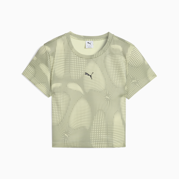 DARE TO All Over Print Baby Tee Women, Lux Army, large-ZAF