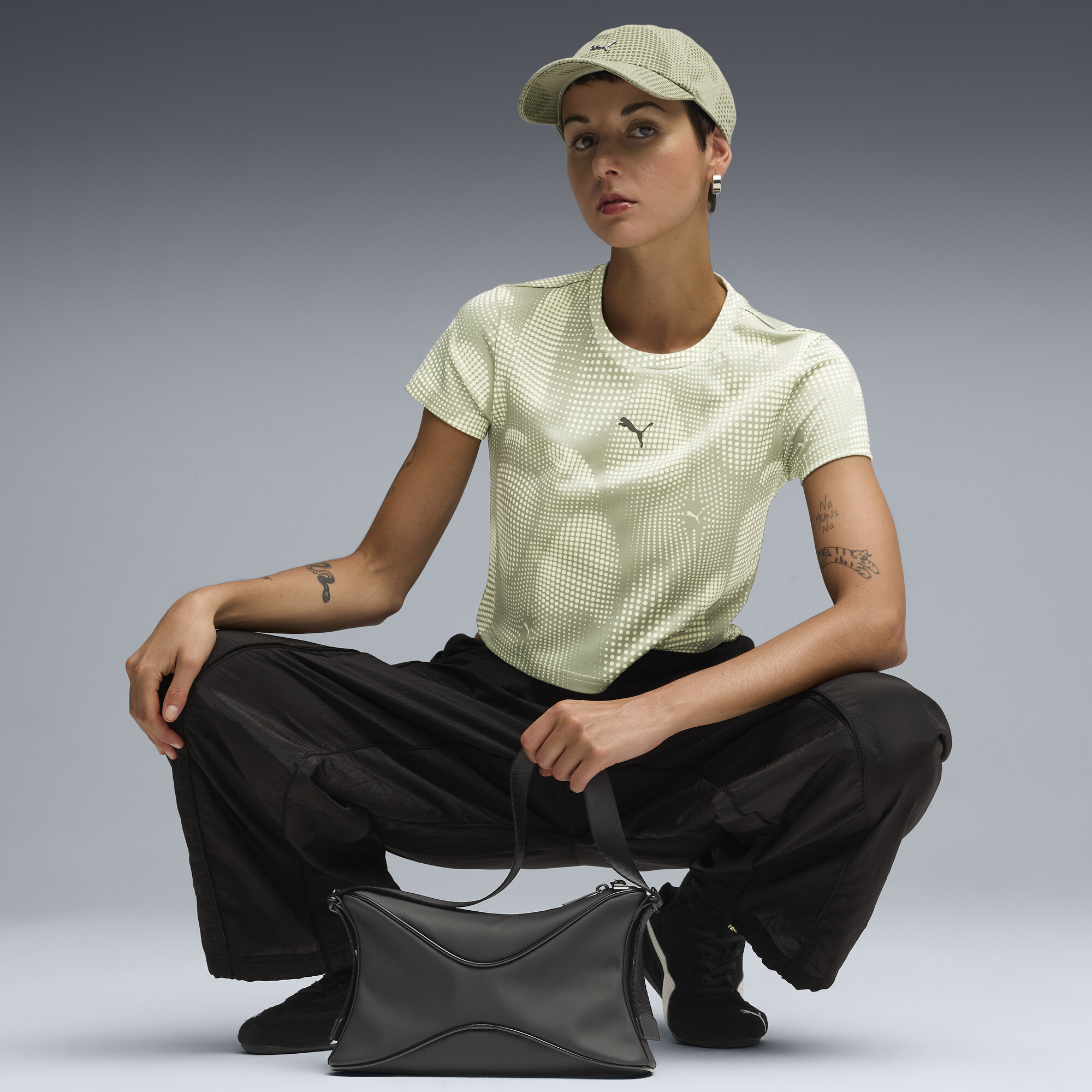 PUMA DARE TO baby-T-shirt met all-over-print voor Dames, Maat S thumbnail 4