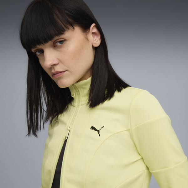 DARE TO Slim Cropped Track Jacket Women, Gold Moon, large-ZAF
