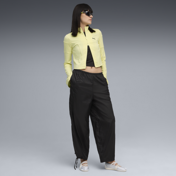 DARE TO Slim Cropped Track Jacket Women, Gold Moon, large-ZAF