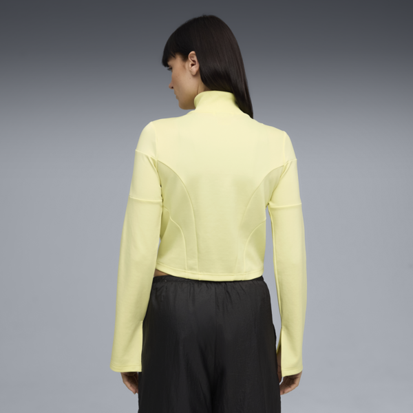 DARE TO Slim Cropped Track Jacket Women, Gold Moon, large-ZAF