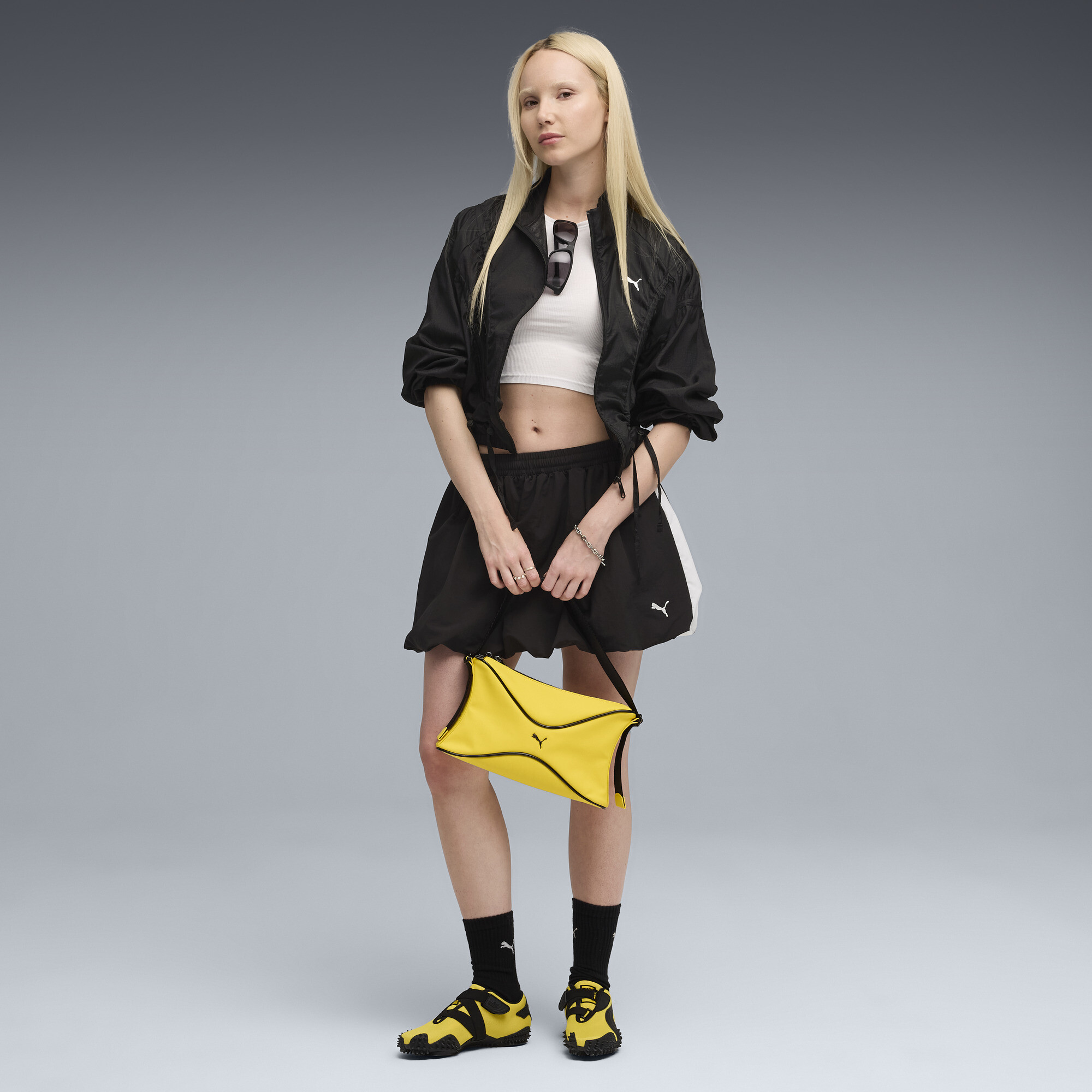 PUMA DARE TO oversized geweven jack voor Dames, Zwart, Maat S thumbnail 6