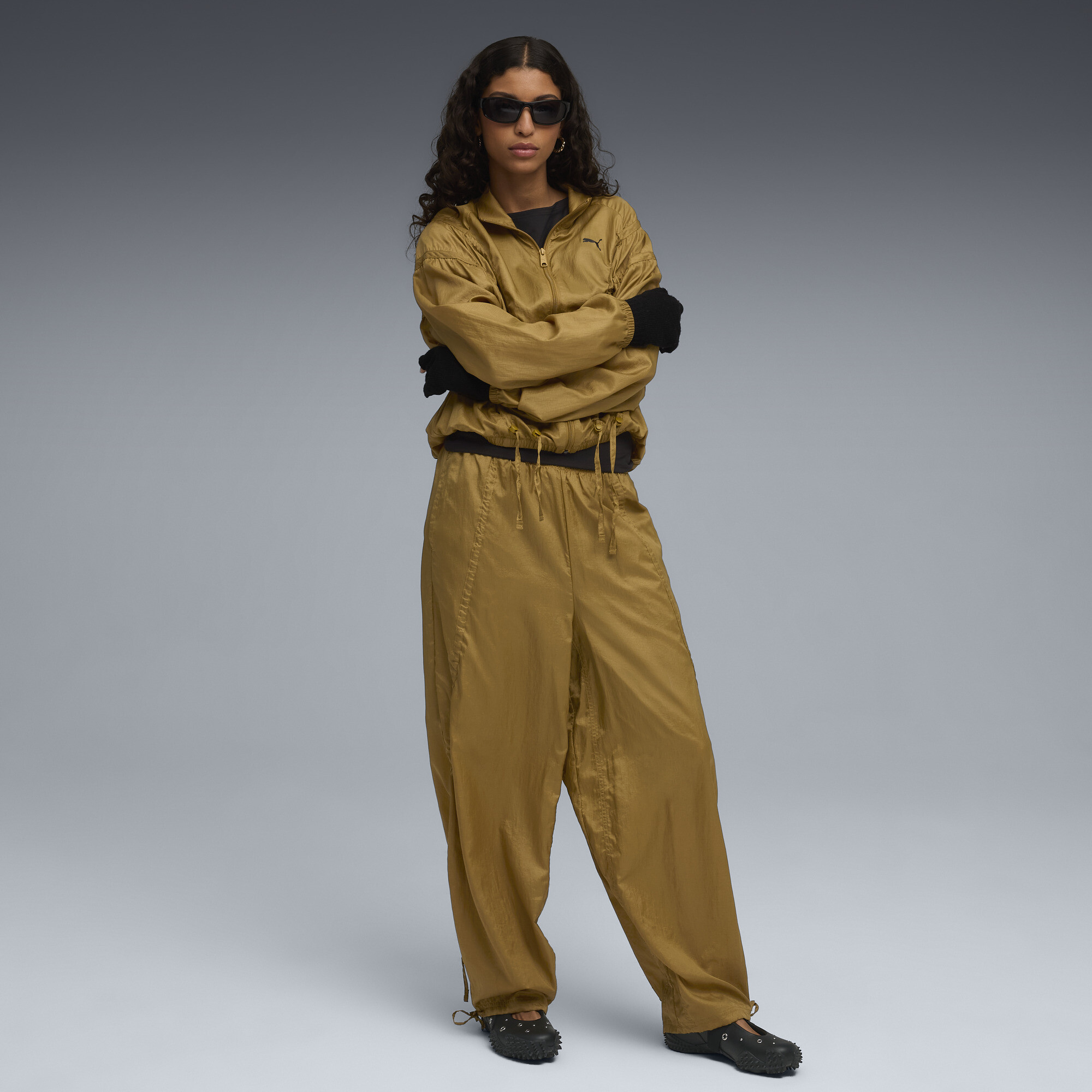 PUMA DARE TO oversized geweven jack voor Dames, Maat M thumbnail 6