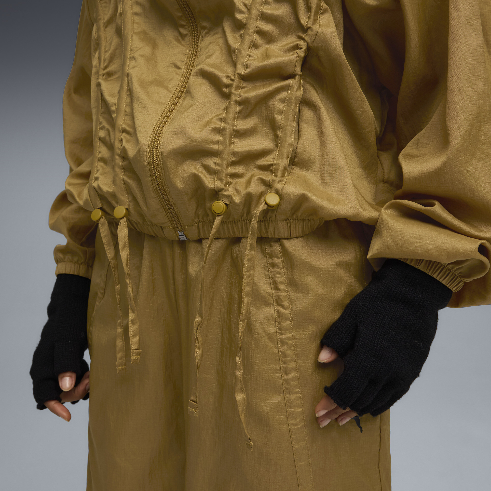 PUMA DARE TO oversized geweven jack voor Dames, Maat M thumbnail 4