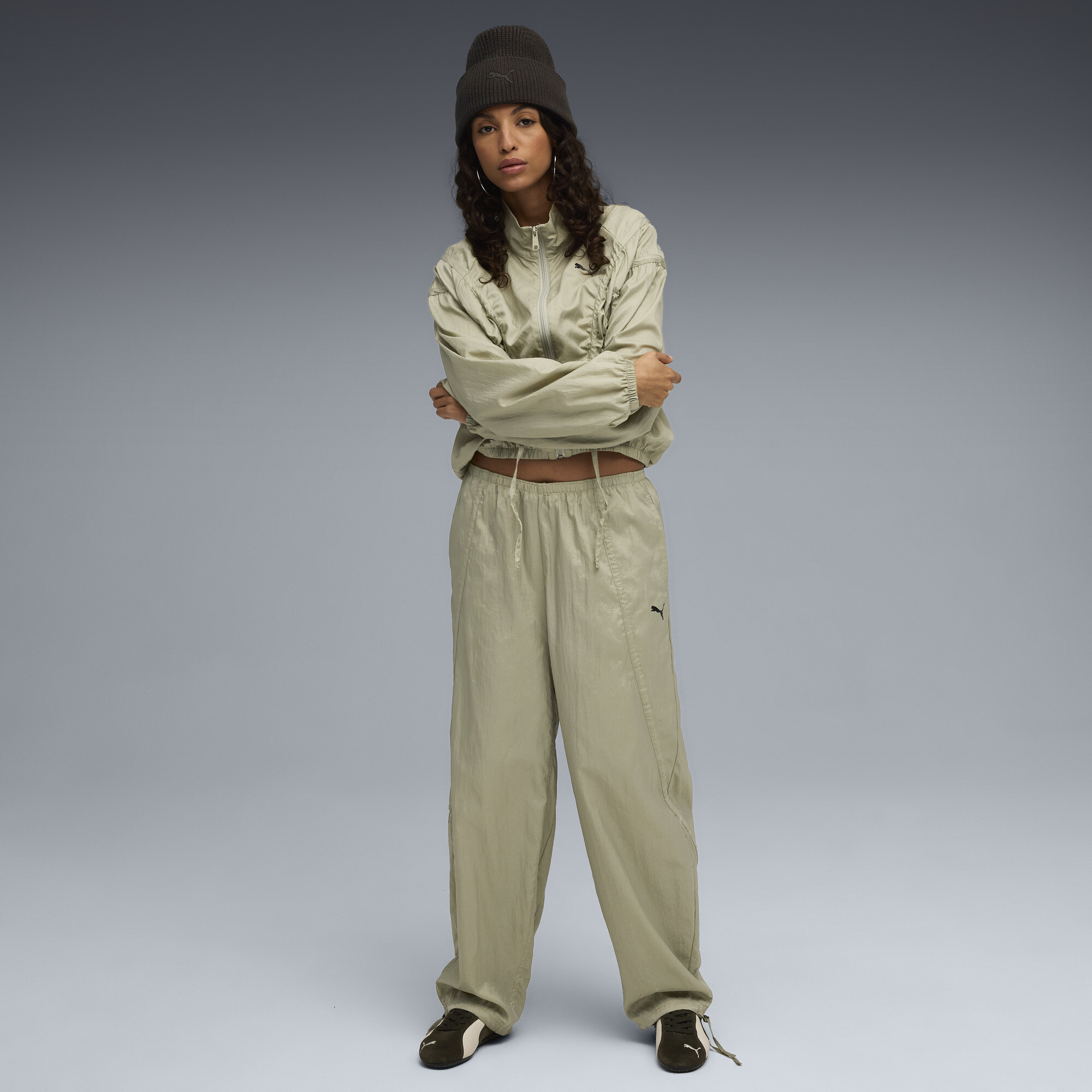 PUMA DARE TO oversized geweven jack voor Dames, Maat M thumbnail 6