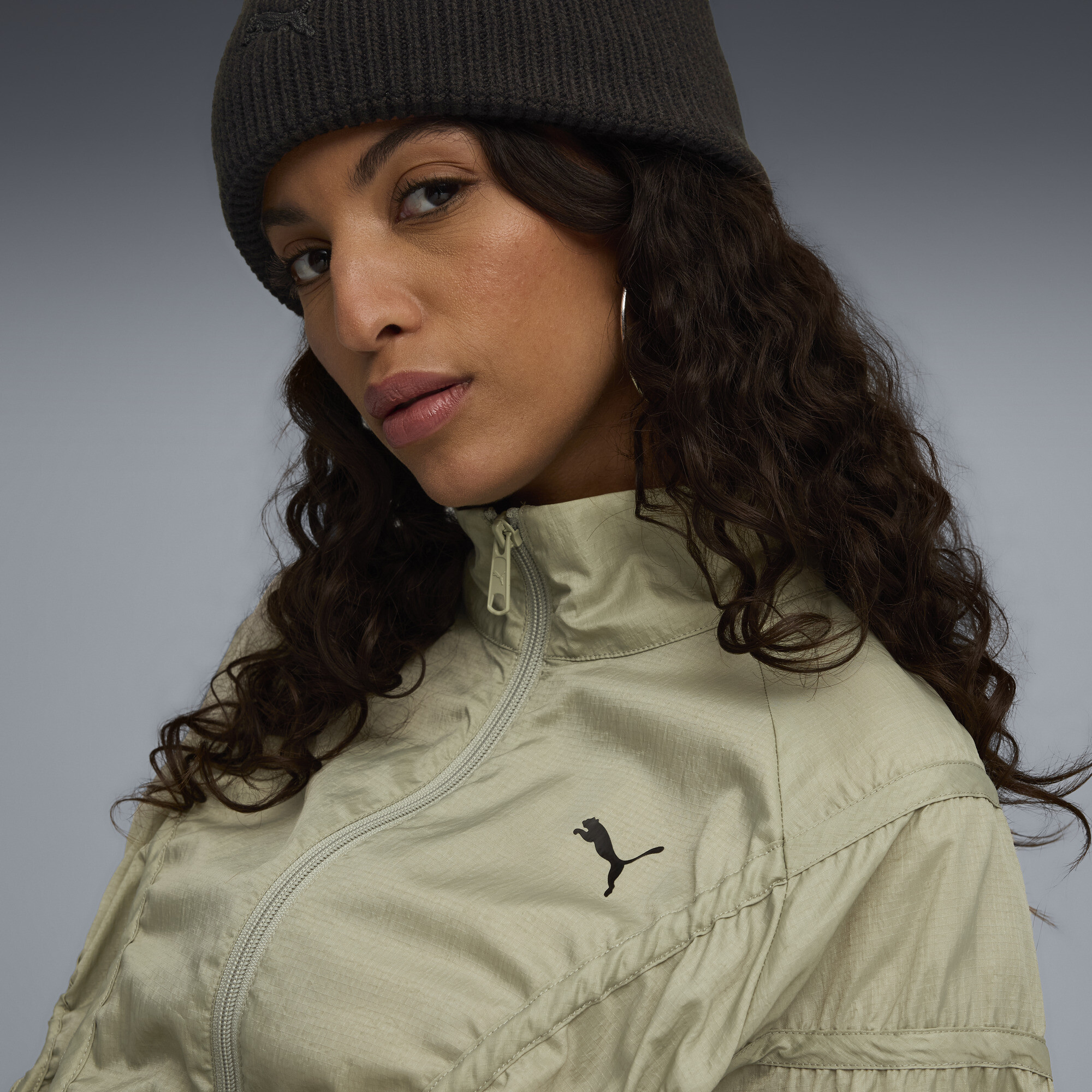 PUMA DARE TO oversized geweven jack voor Dames, Maat M thumbnail 4