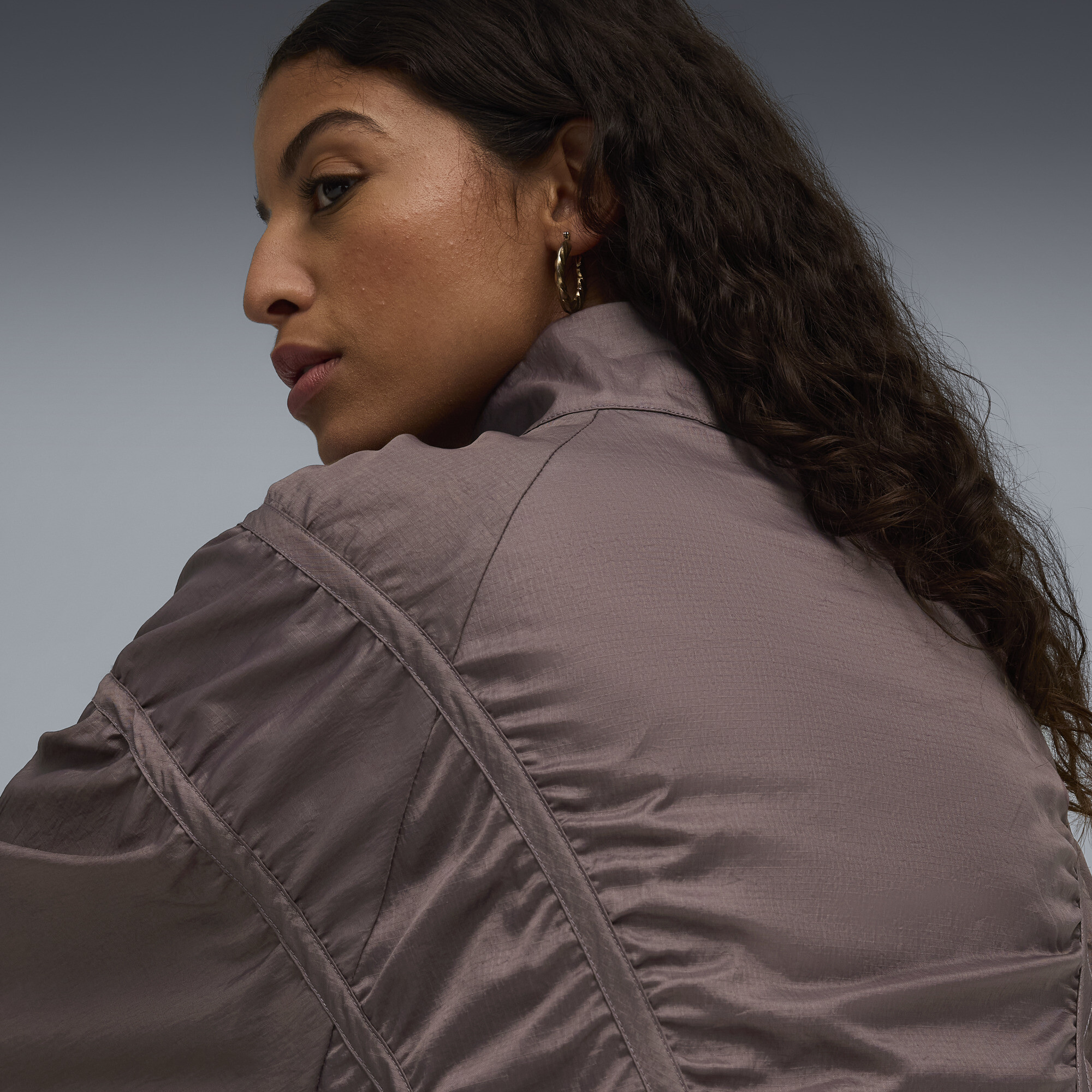 PUMA DARE TO oversized geweven jack voor Dames, Maat XL thumbnail 4