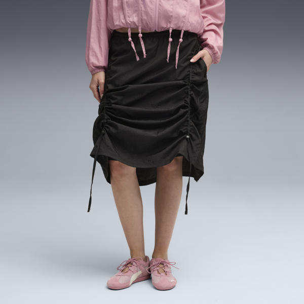 DARE TO Woven Midi Skirt Women, PUMA Black, large-ZAF