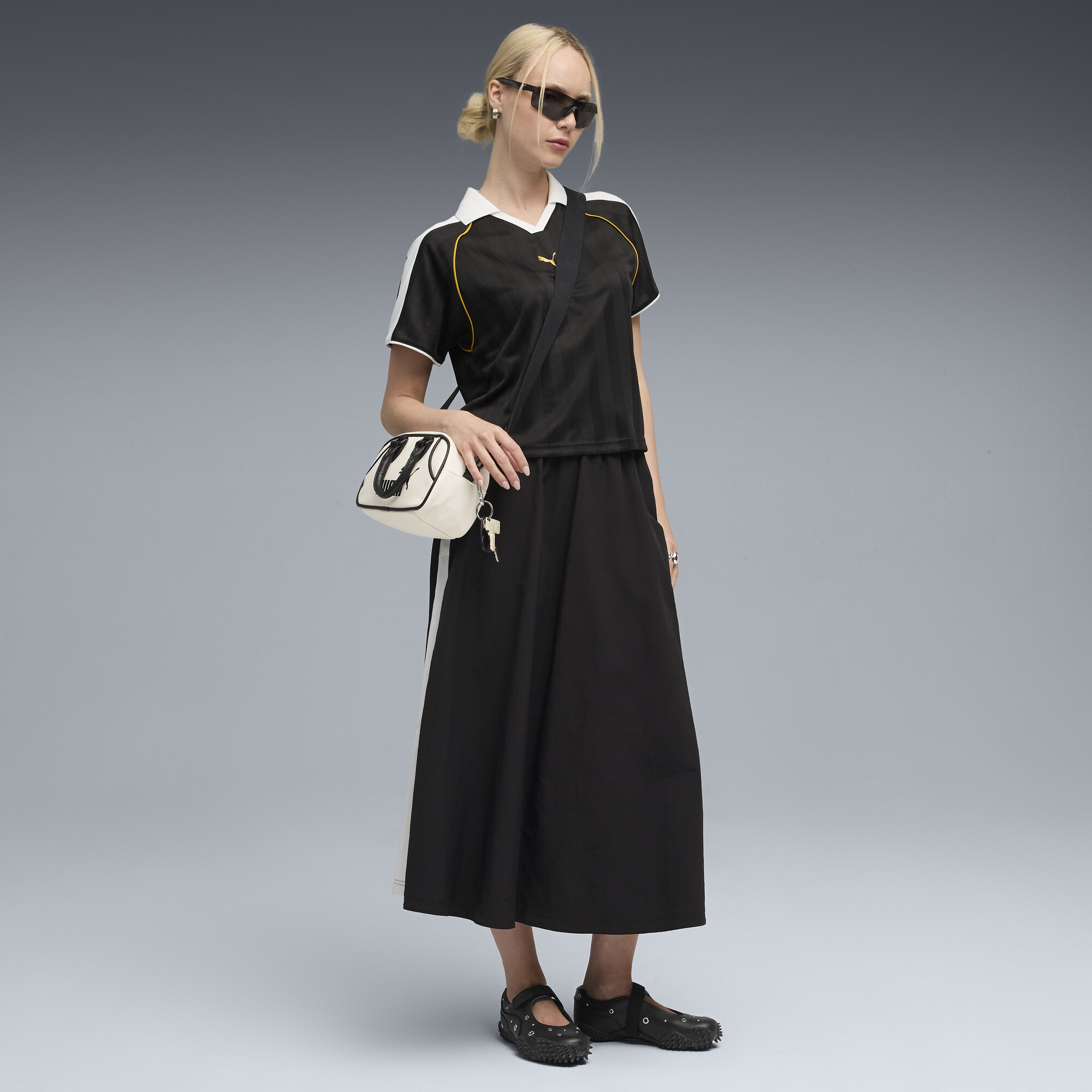 PUMA T7 Relaxed voetbalshirt voor Dames, Zwart, Maat XS thumbnail 4