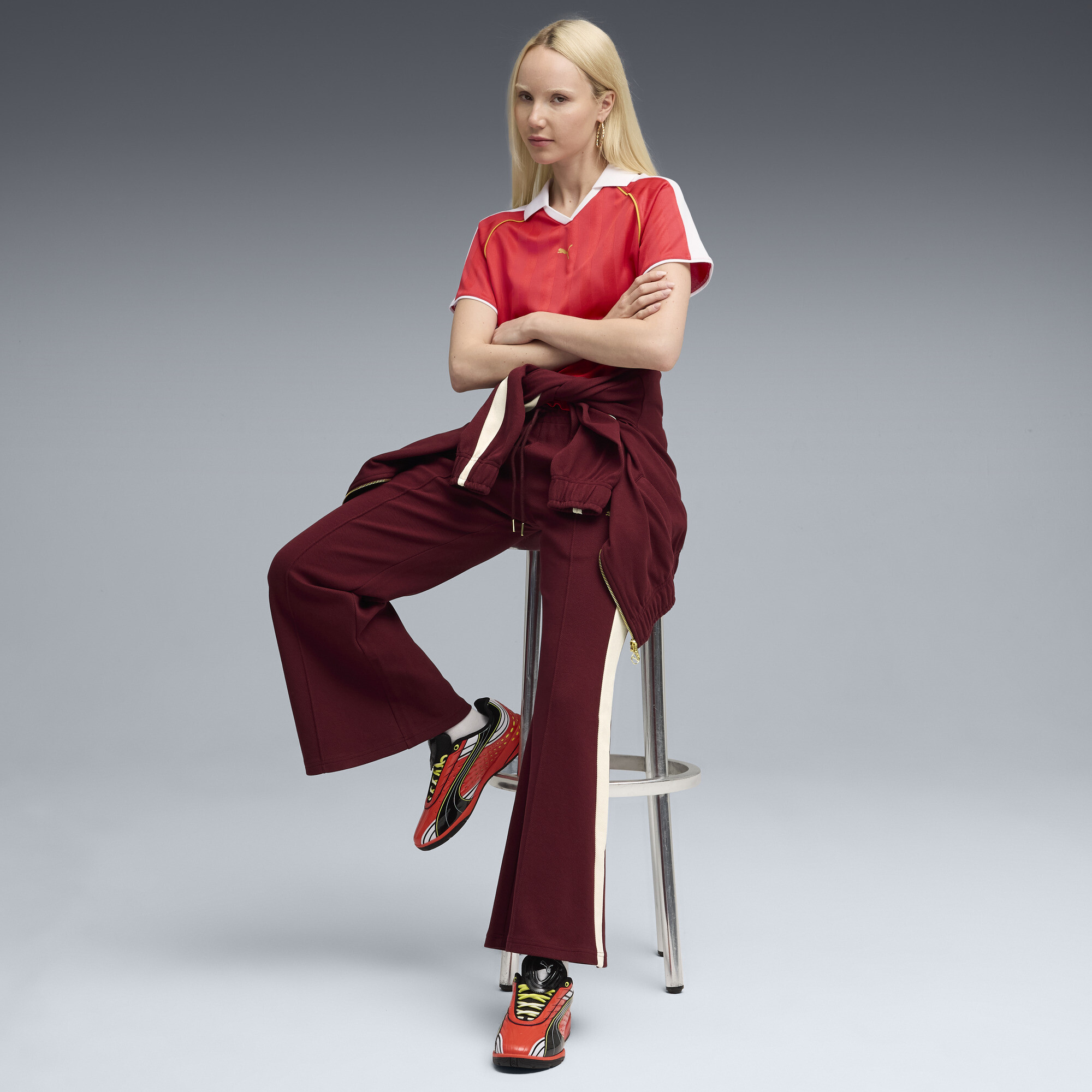 PUMA T7 Relaxed voetbalshirt voor Dames, Rood, Maat XL thumbnail 6