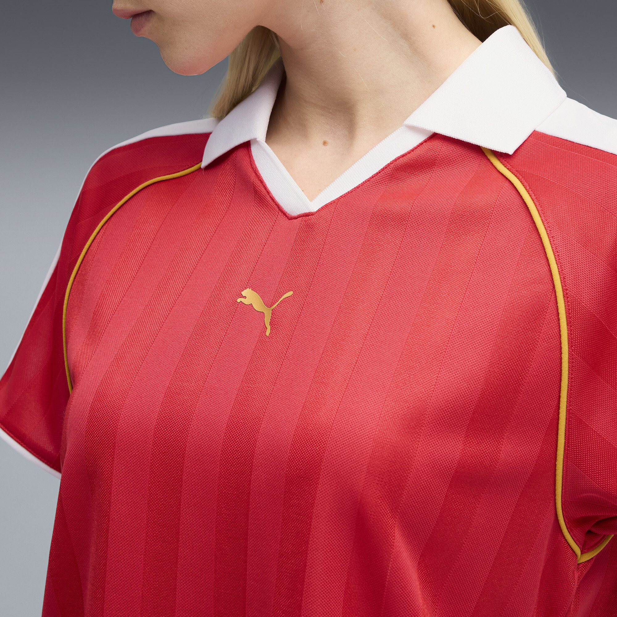 PUMA T7 Relaxed voetbalshirt voor Dames, Rood, Maat XL thumbnail 4