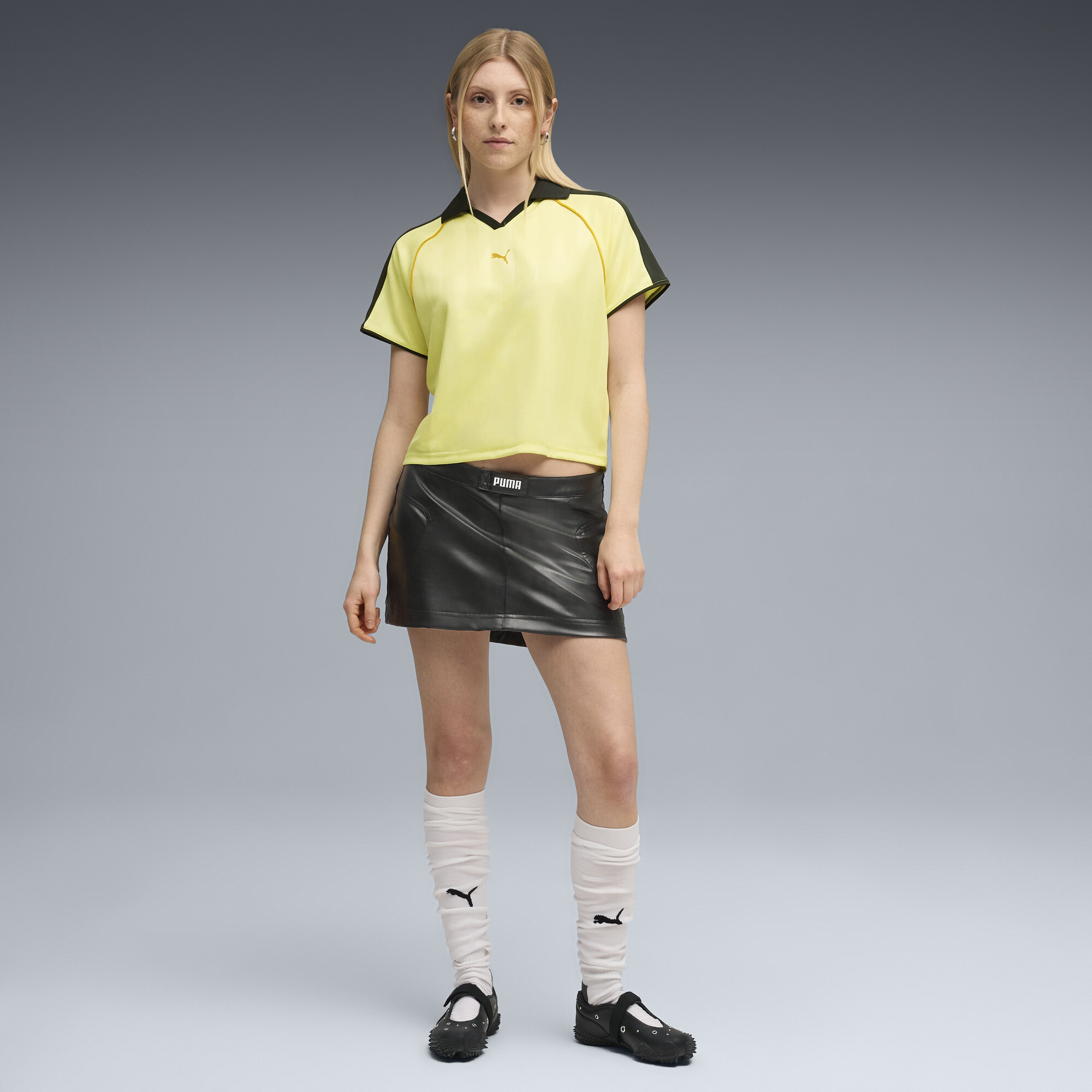 PUMA T7 Relaxed voetbalshirt voor Dames, Goud, Maat L thumbnail 4