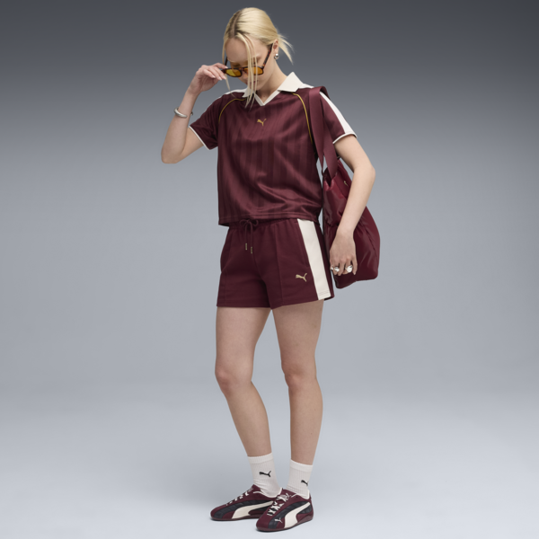 Jersey de fútbol holgada T7 para mujer, Ruby Shimmer, large-MEX