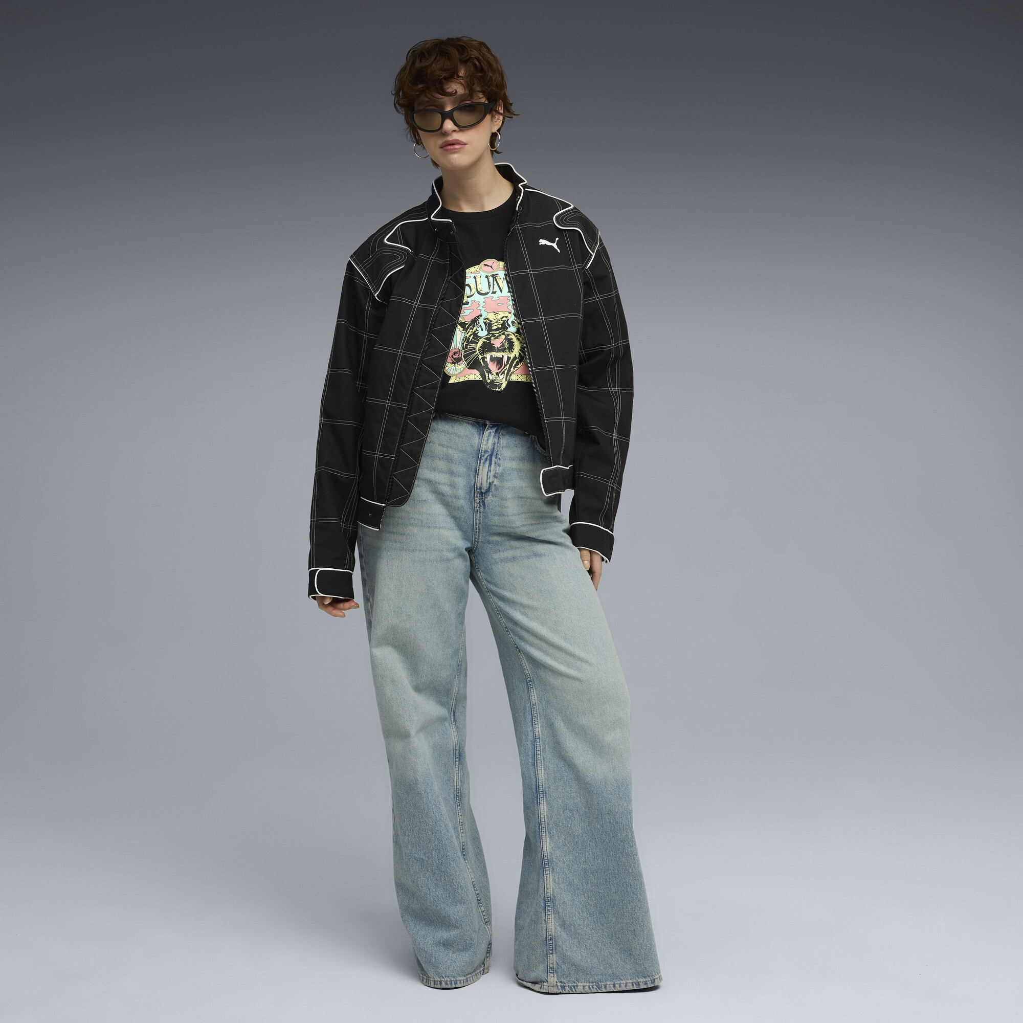 Graphic PUMA Fest relaxed T-shirt voor Dames, Zwart, Maat S thumbnail 4