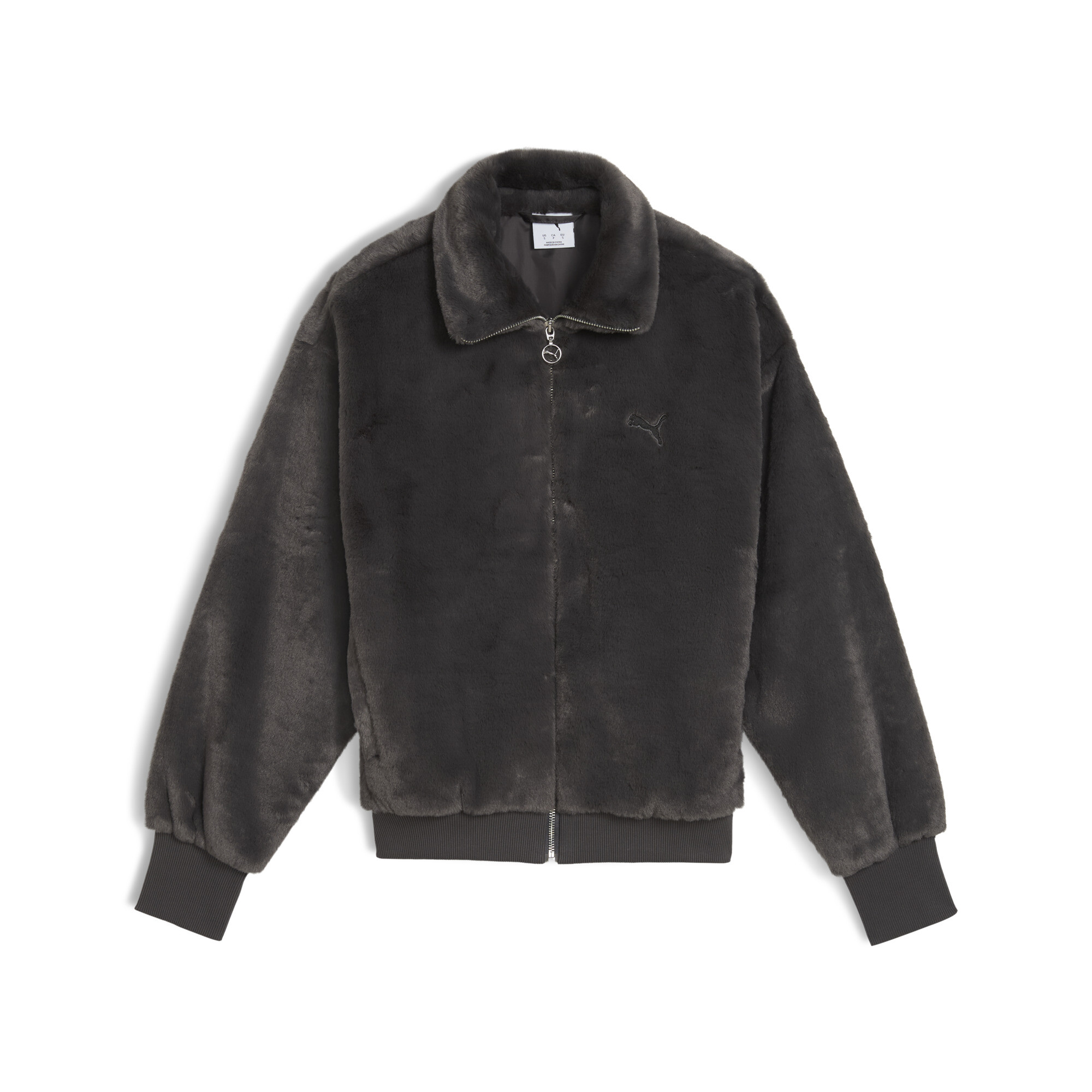 PUMA Wardrobe Essentials zacht fleecejack voor Dames, Grijs, Maat S thumbnail 3