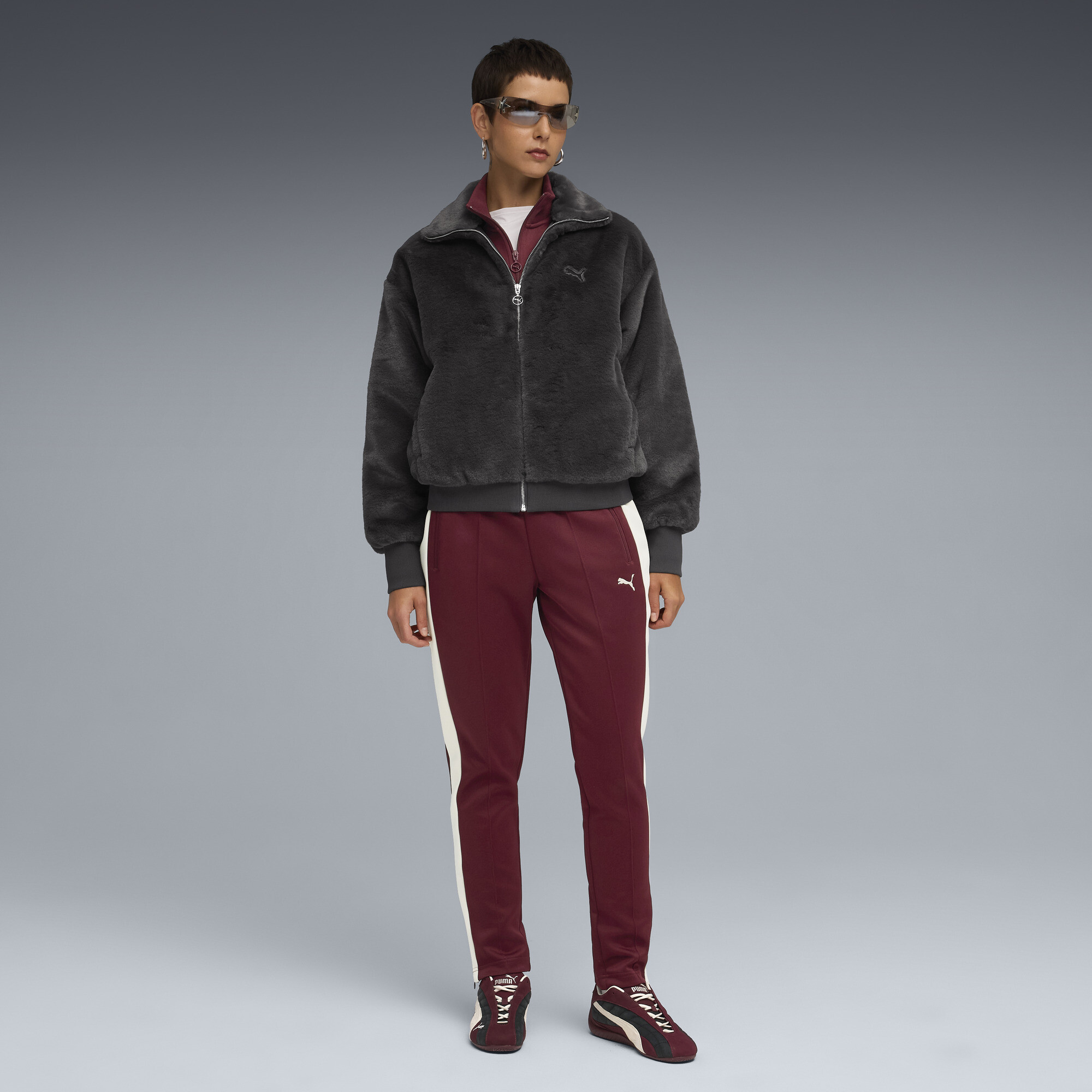 PUMA Wardrobe Essentials zacht fleecejack voor Dames, Grijs, Maat S thumbnail 6