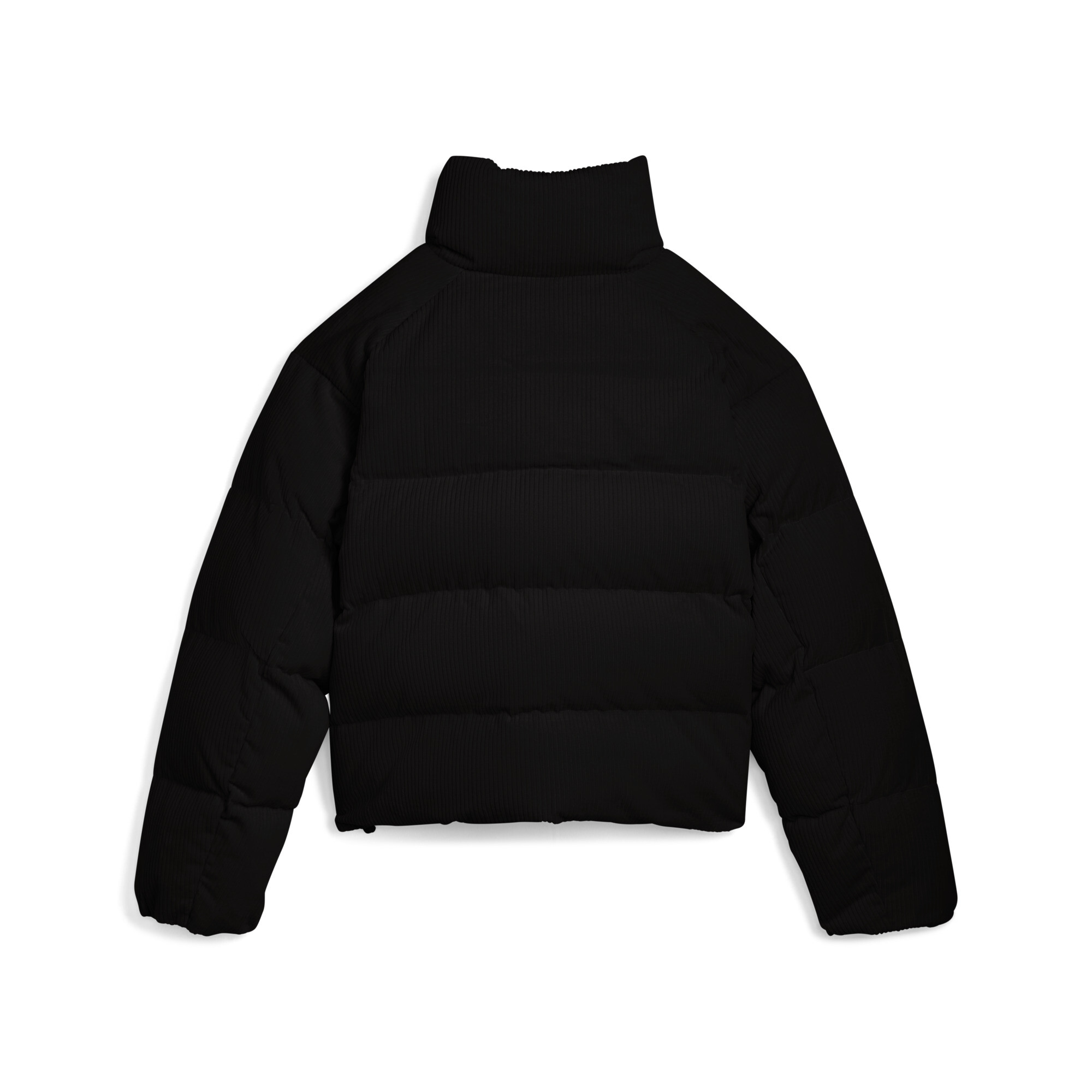PUMA Wardrobe Essentials corduroy pufferjack voor Dames, Zwart, Maat S thumbnail 2