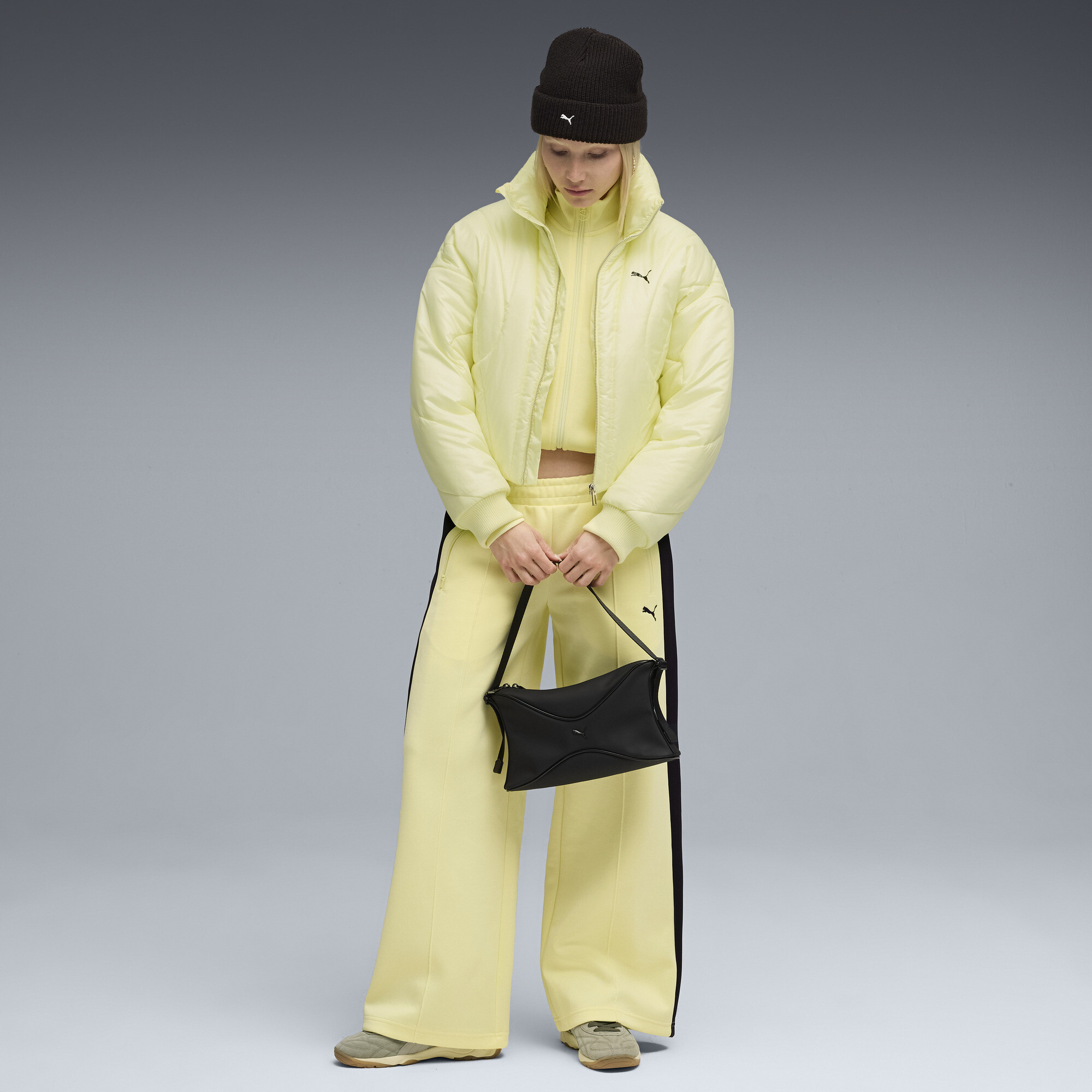 PUMA DARE TO pufferjack voor Dames, Goud, Maat XL thumbnail 6