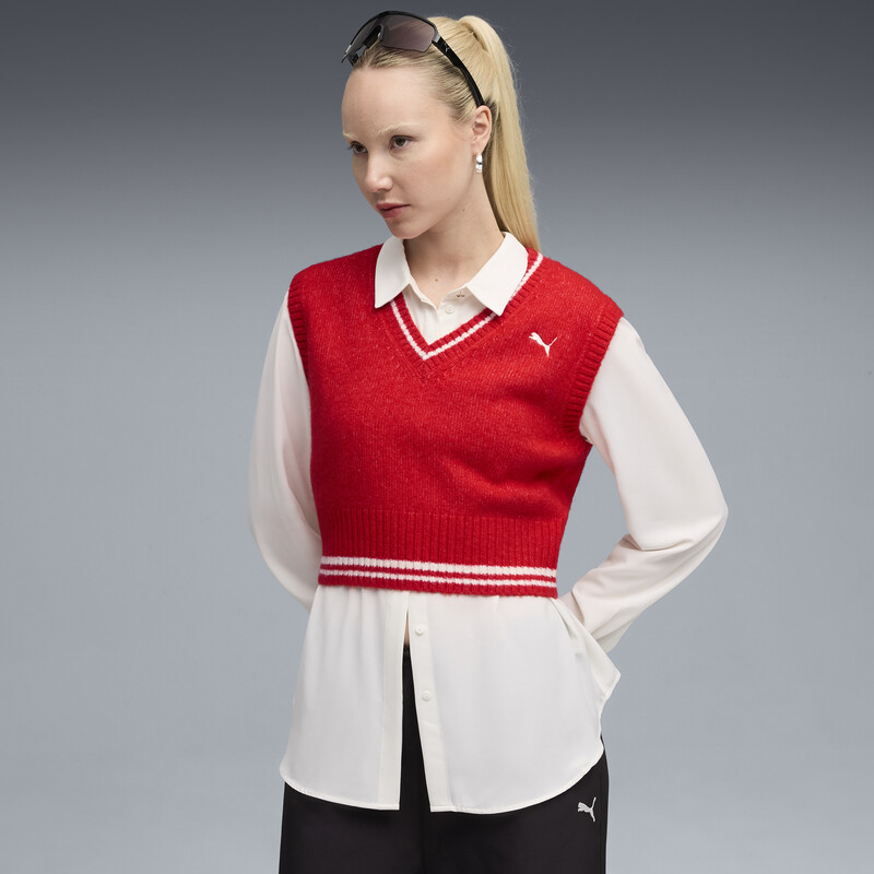 Women's PUMA Premium Essentials V-Neck Knit Vest