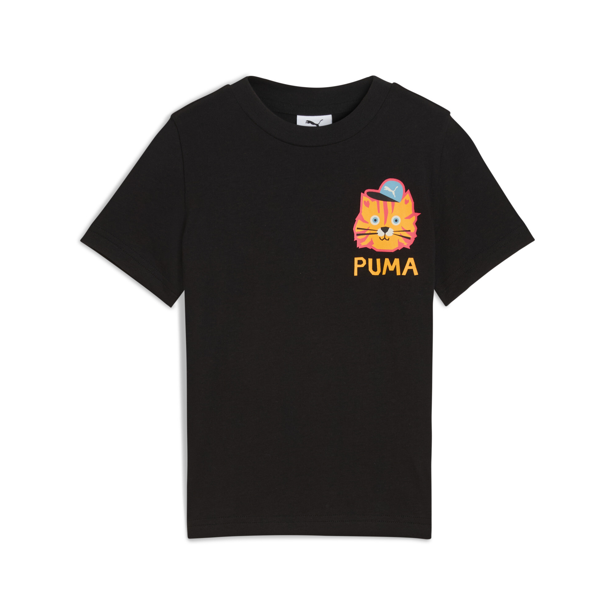 PUMA Moody Cat Graphic T-shirt I, Zwart, Maat 5-6Y thumbnail 3