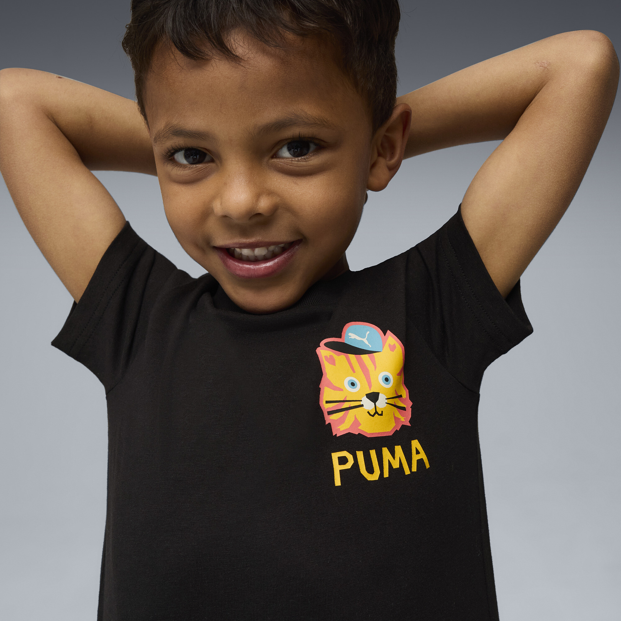 PUMA Moody Cat Graphic T-shirt I, Zwart, Maat 5-6Y thumbnail 6