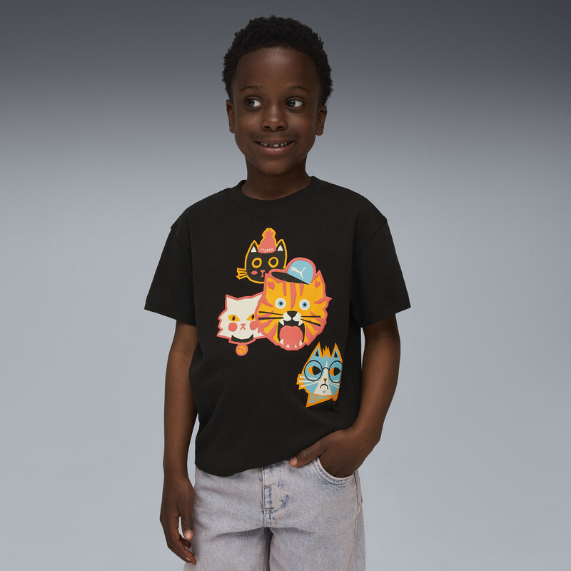 

PUMA MOODY CAT Kids' Relaxed Fit Cotton Tee
