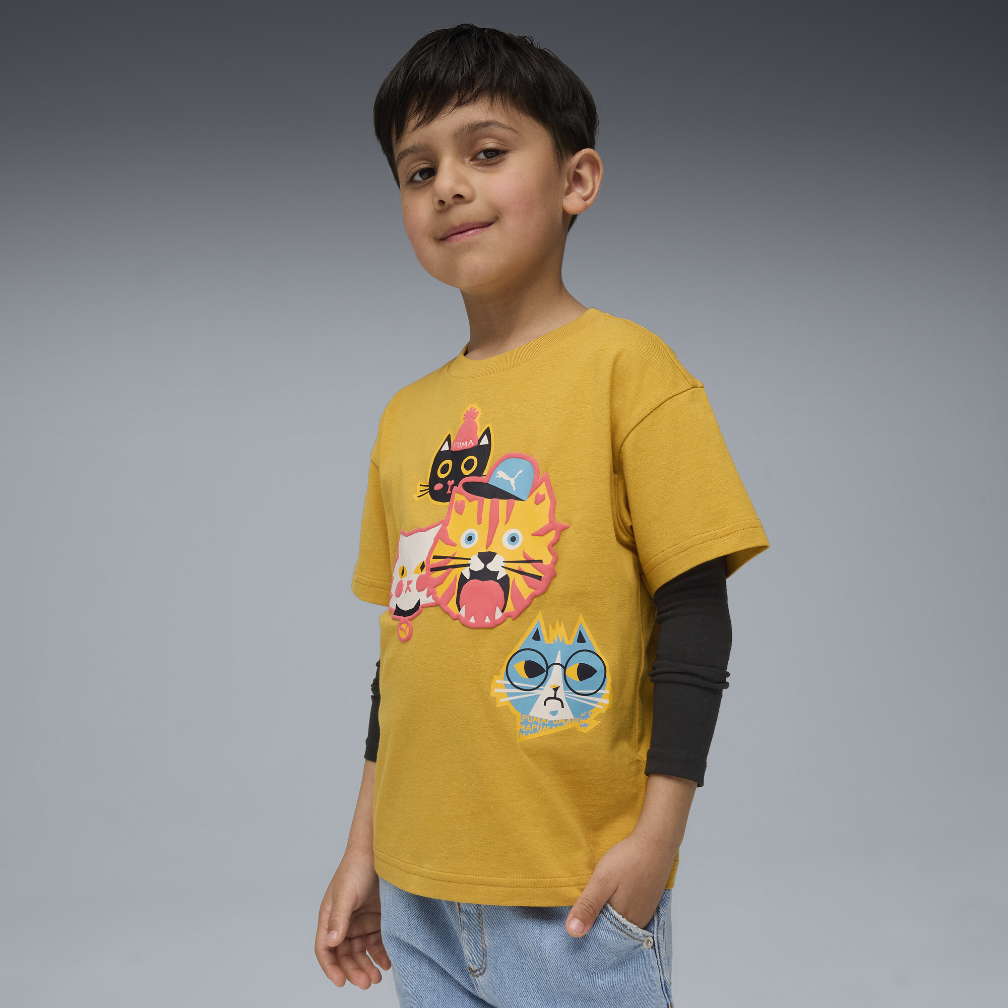Puma Moody Cat T-shirt Kids In Yellow