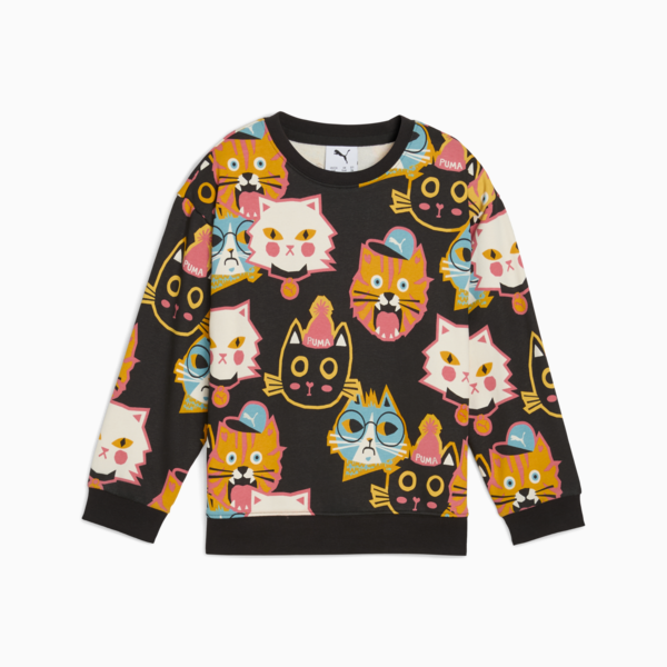 Moody Cat Crew Kids, PUMA Black, large-ZAF