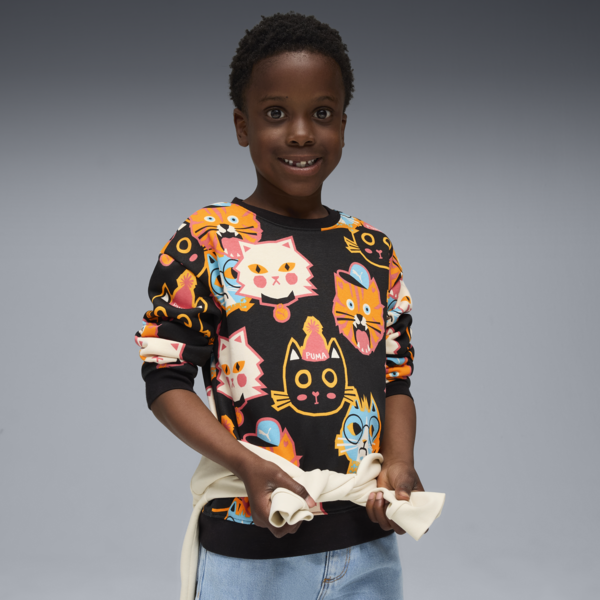 Moody Cat Crew Kids, PUMA Black, large-ZAF