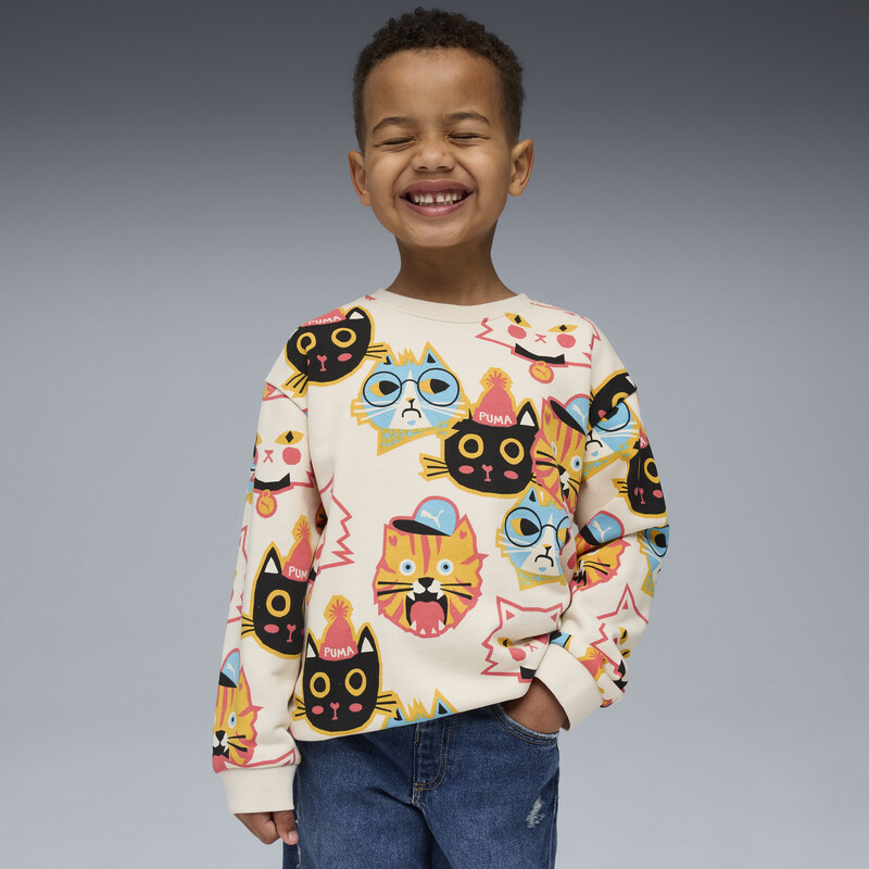 

PUMA MOODY CAT Kids' Graphic Crew Sweatshirt
