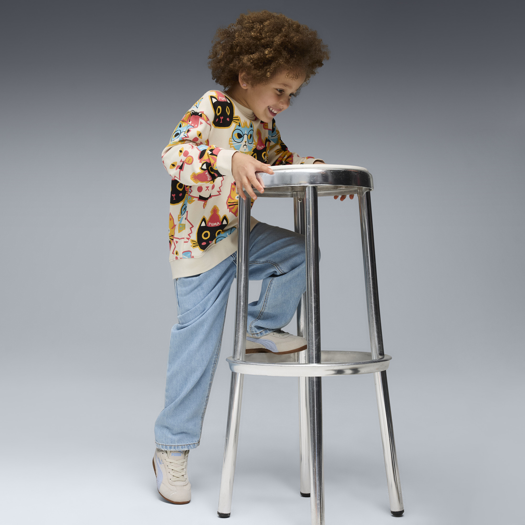 PUMA Moody Cat Crew, Maat 6-7Y thumbnail 5