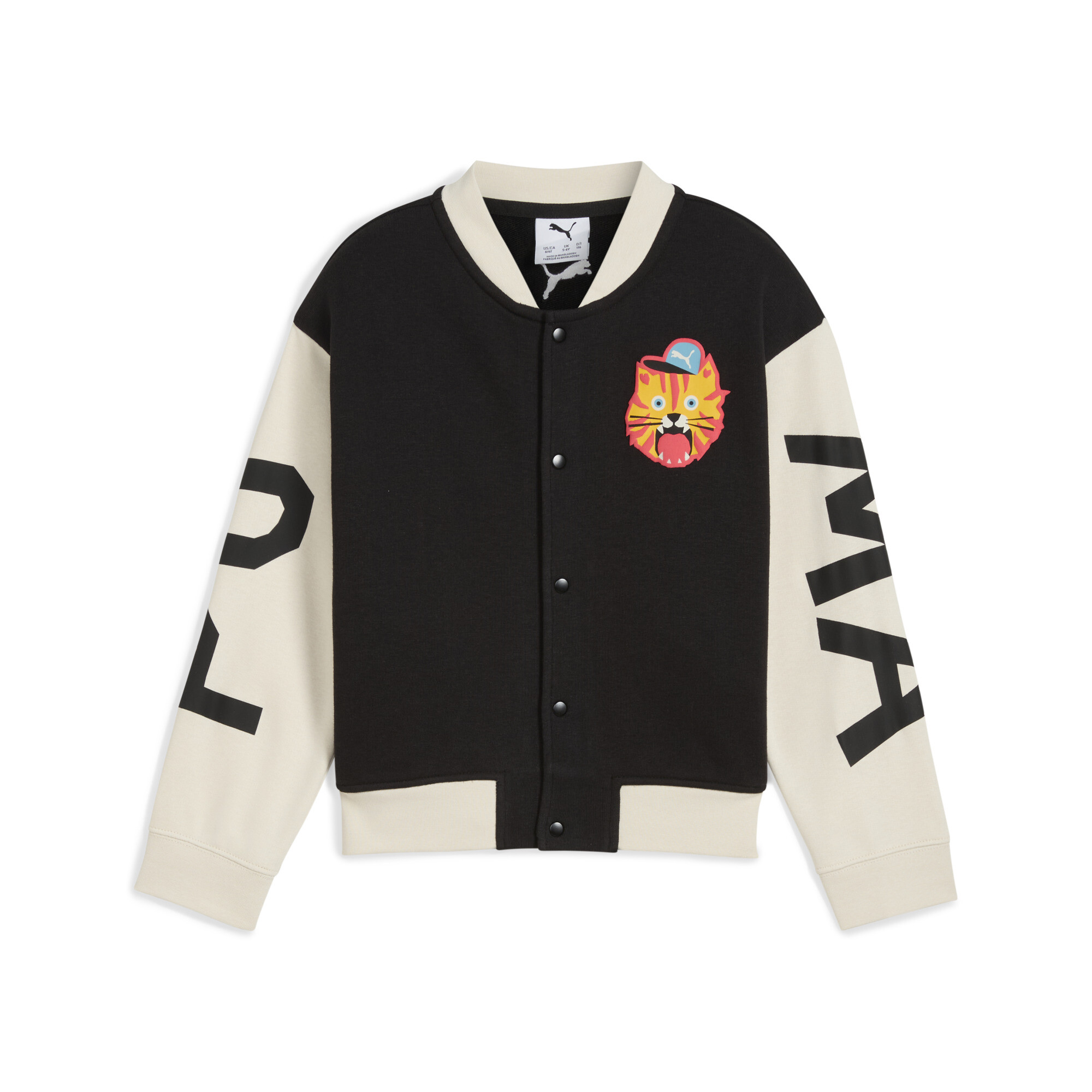 PUMA Moody Cat bomberjack, Zwart, Maat 5-6Y thumbnail 3