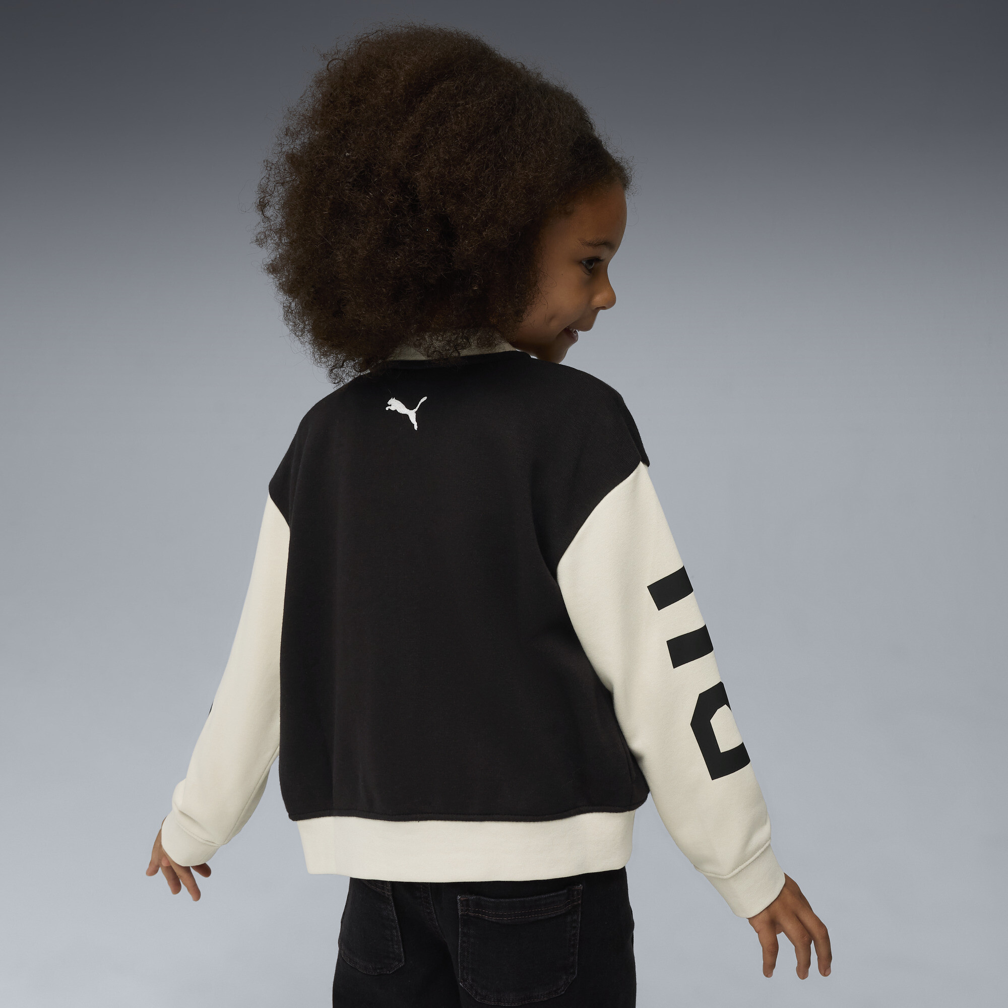 PUMA Moody Cat bomberjack, Zwart, Maat 5-6Y thumbnail 4