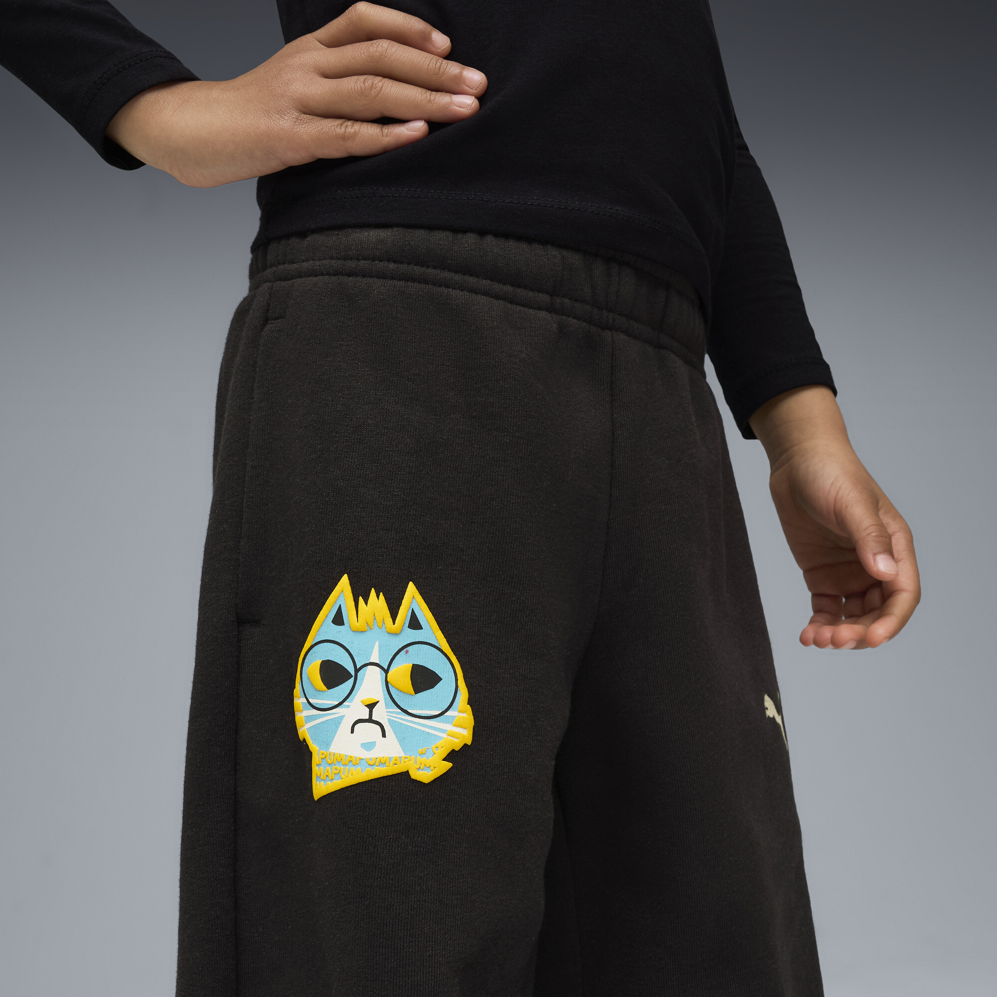 PUMA Moody Cat sweatpant, Zwart, Maat 4-5Y thumbnail 4