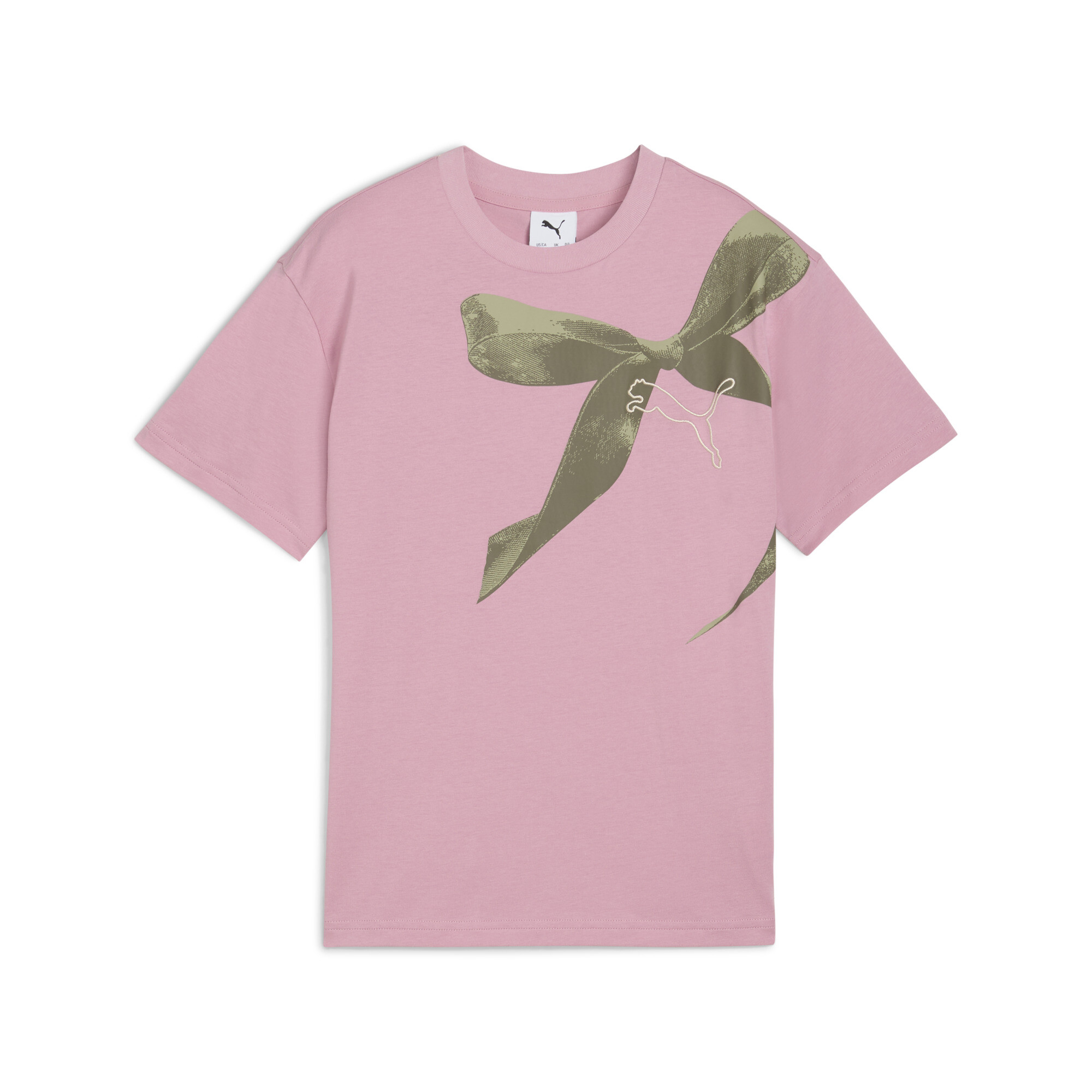 PUMA Bowtique Relaxed T-shirt met print voor Dames, Roze, Maat 9-10Y thumbnail 3