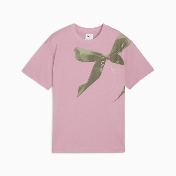 Bowtique Relaxed Graphic Tee Youth, Poised Pink, large-MEX