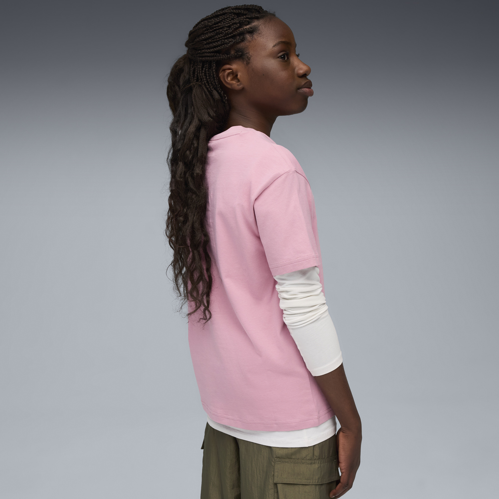 PUMA Bowtique Relaxed T-shirt met print voor Dames, Roze, Maat 9-10Y thumbnail 5