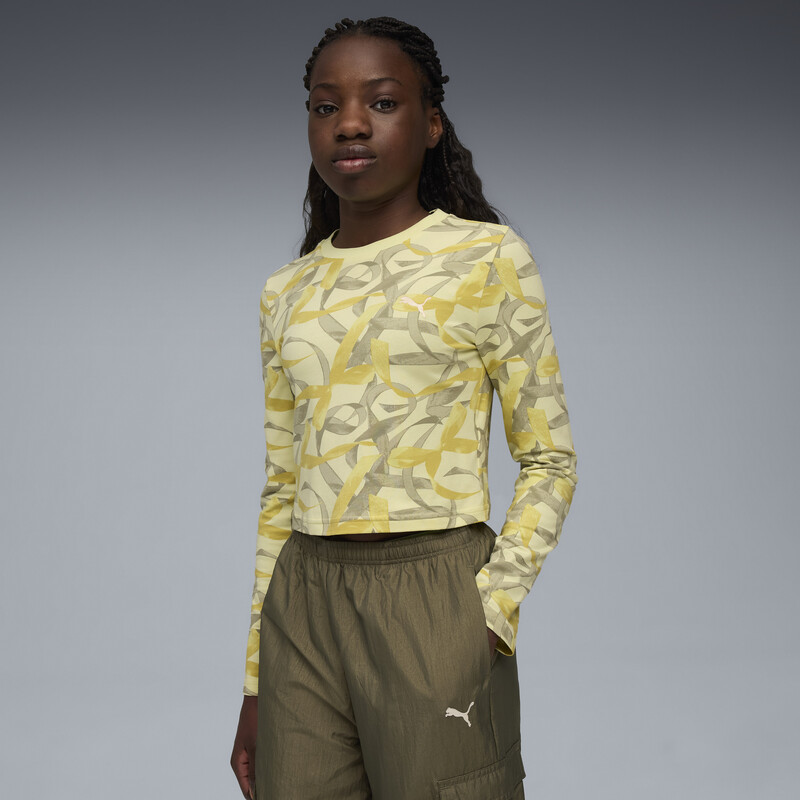 

PUMA BOWTIQUE Girls' Printed Long Sleeve Tee