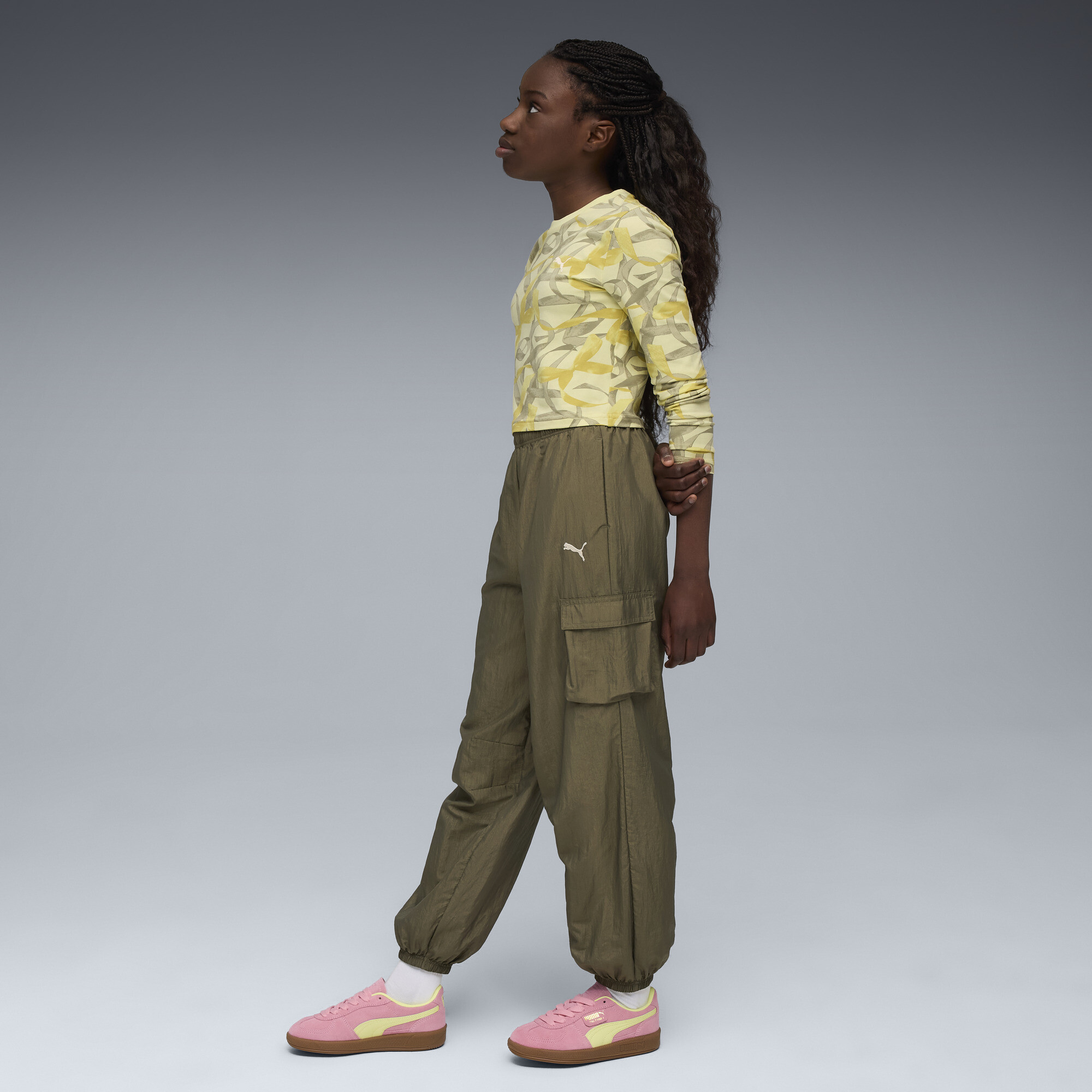 PUMA Bowtique T-shirt met lange mouwen voor Dames, Goud, Maat 11-12Y thumbnail 2