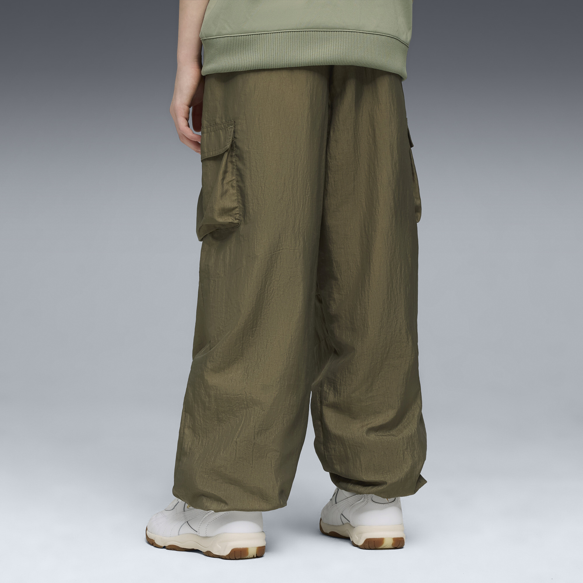 PUMA Bowtique geweven cargobroek voor Dames, Groen, Maat 15-16Y thumbnail 5