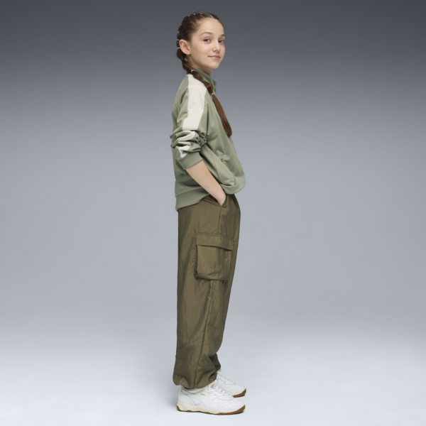 Bowtique Woven Cargo Pants Youth, Loden Green, large-ZAF