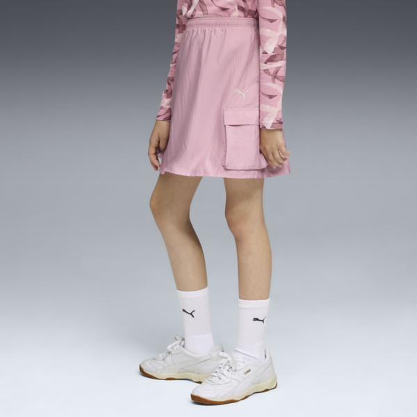 Bowtique Midi Woven Cargo Skirt Youth, Poised Pink, large-ZAF