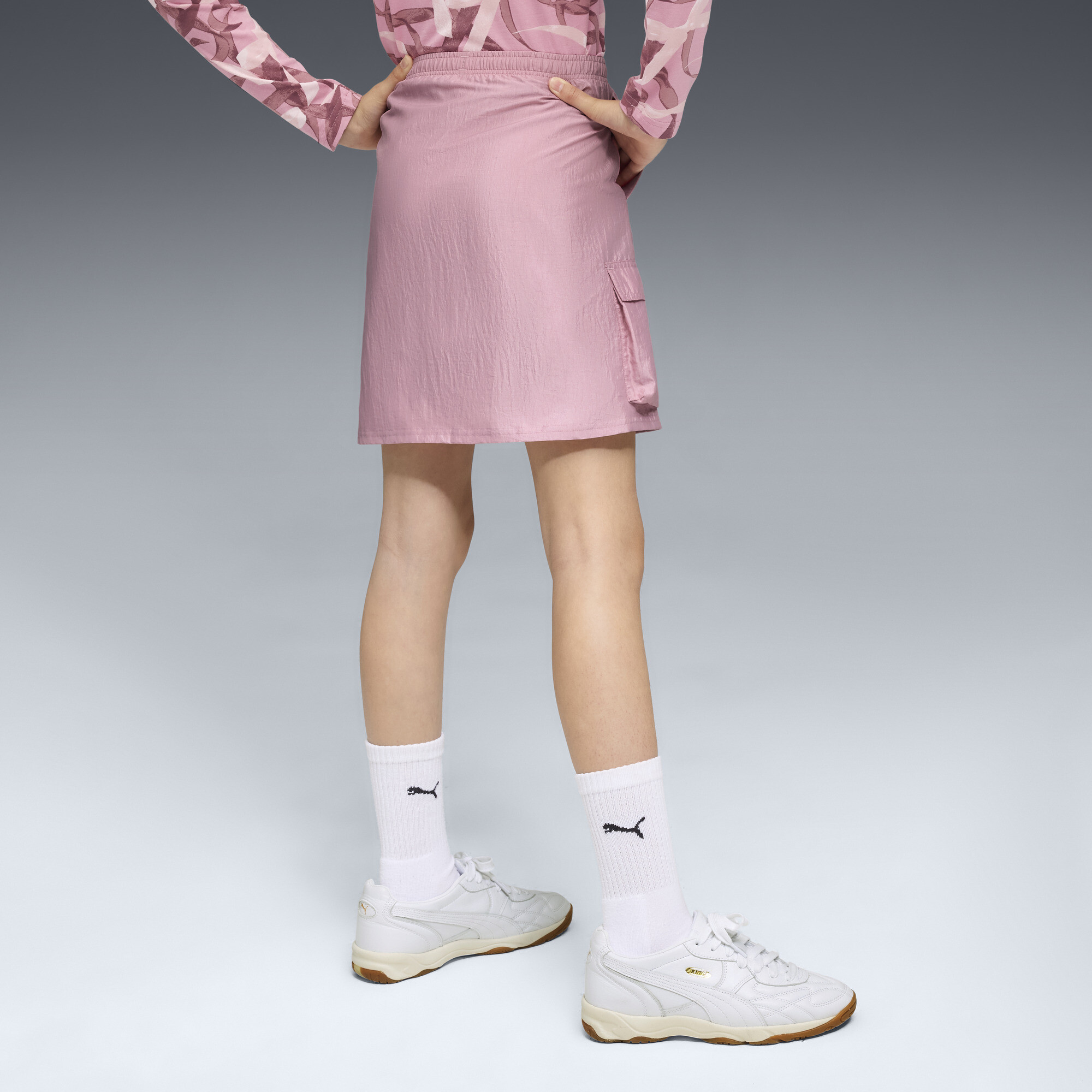 PUMA Bowtique Midi geweven cargorok voor Dames, Roze, Maat 13-14Y thumbnail 5