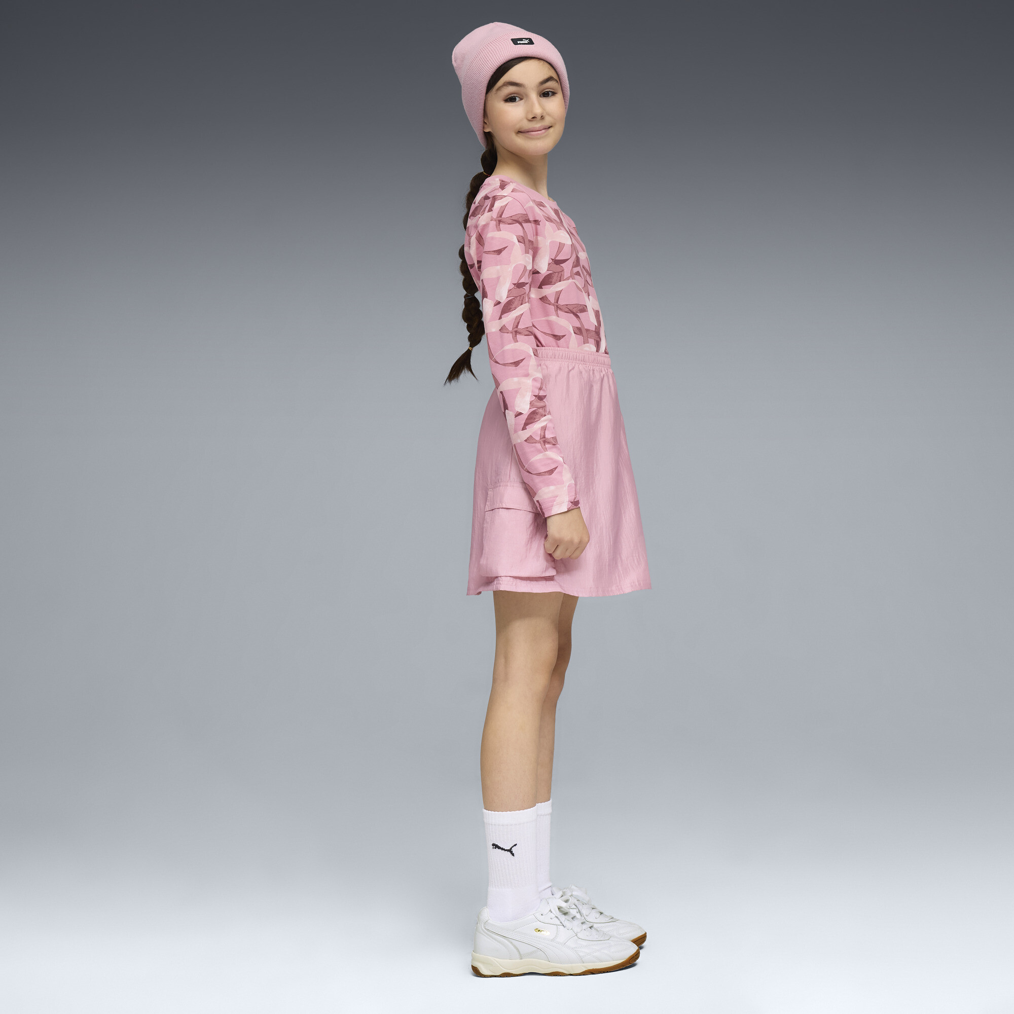 PUMA Bowtique Midi geweven cargorok voor Dames, Roze, Maat 13-14Y thumbnail 4