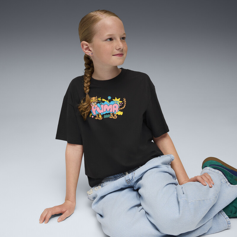 PUMA HOUSE OF GRAPHICS Girls’ Relaxed Fit Tee