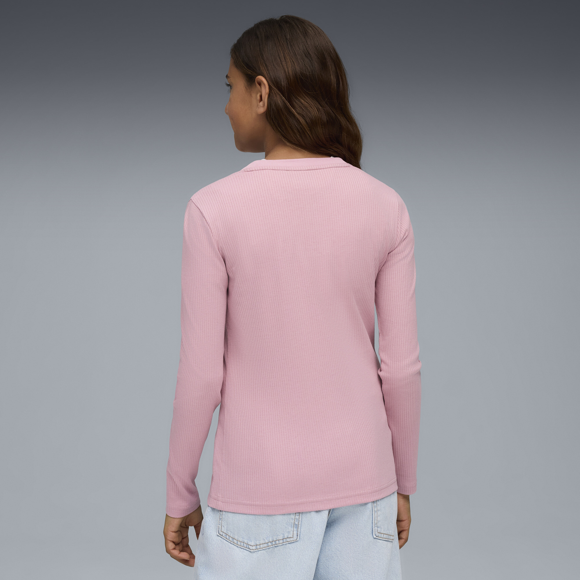 PUMA Shirt met lange mouwen met print van strik voor Dames, Roze, Maat 9-10Y thumbnail 5