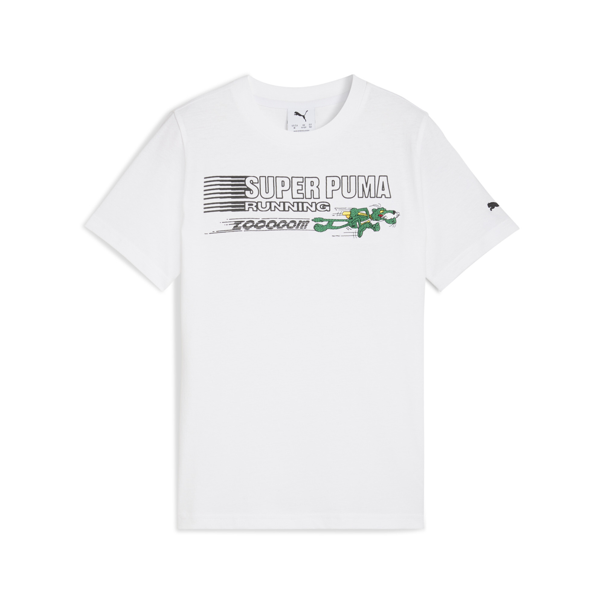 Super PUMA T-shirt met print voor Heren, Wit, Maat 13-14Y thumbnail 3
